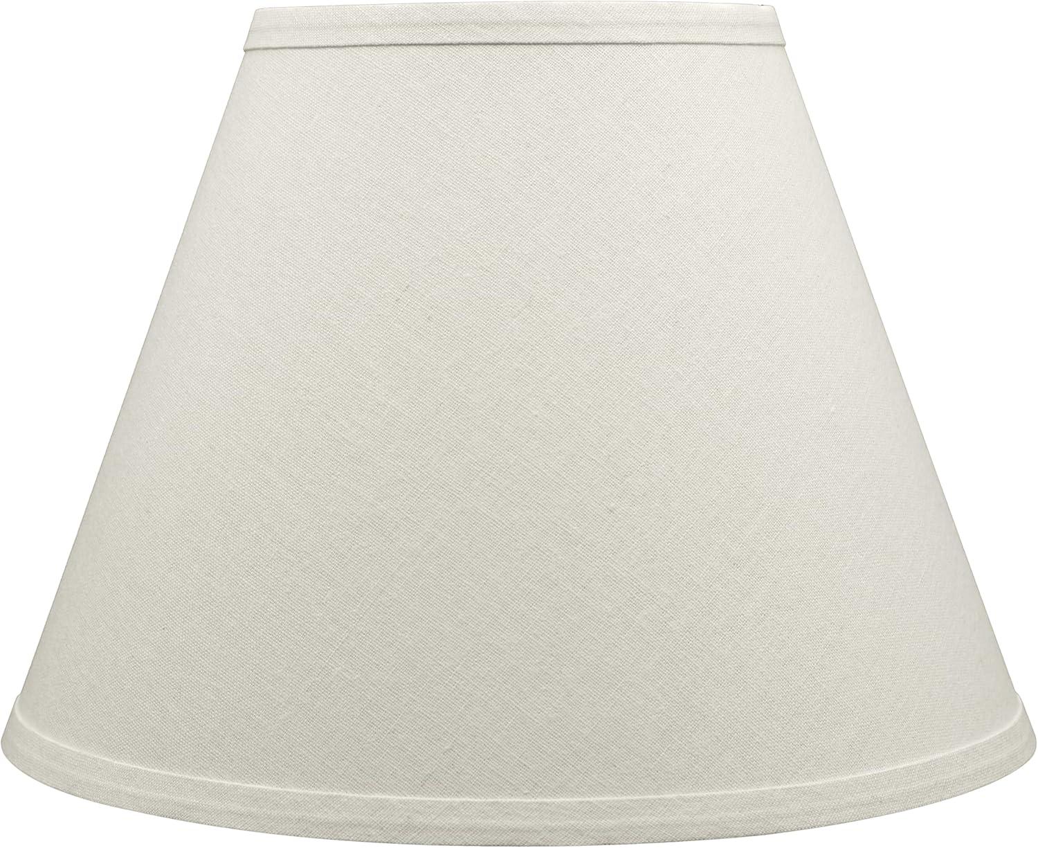 Aspen Creative 32637A Transitional Empire Shape Spider Construction Lamp Shade in White, 6" Top x 12" Bottom x 9" Slant Height