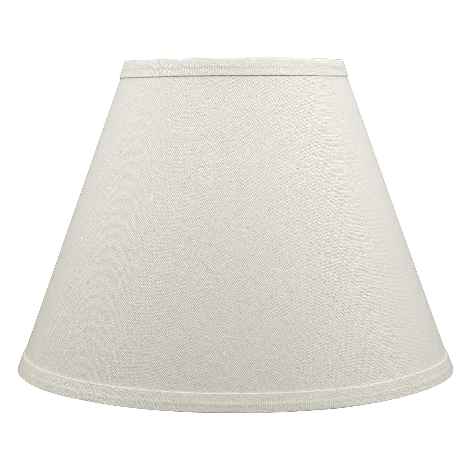 Aspen Creative 32637A Transitional Empire Shape Spider Construction Lamp Shade in White, 6" Top x 12" Bottom x 9" Slant Height