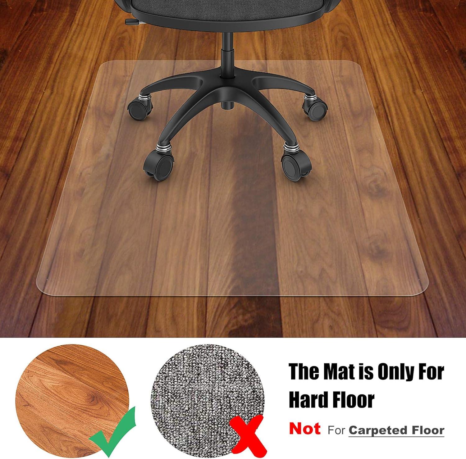 Clear PVC Office Chair Mat for Hardwood Floors 36" x 48"