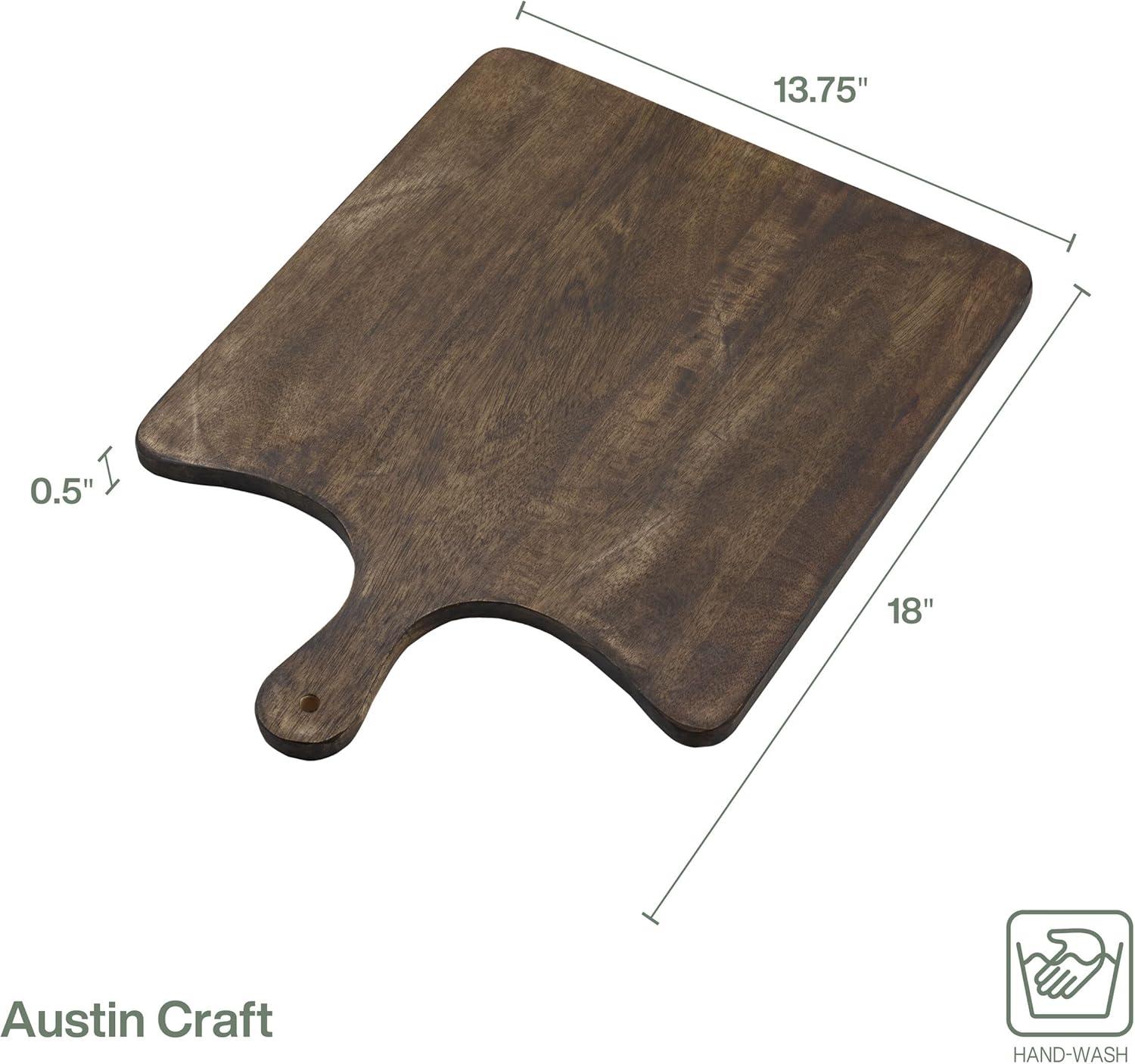 Maryn 18-Inch Espresso Mango Wood Paddle Serving Board