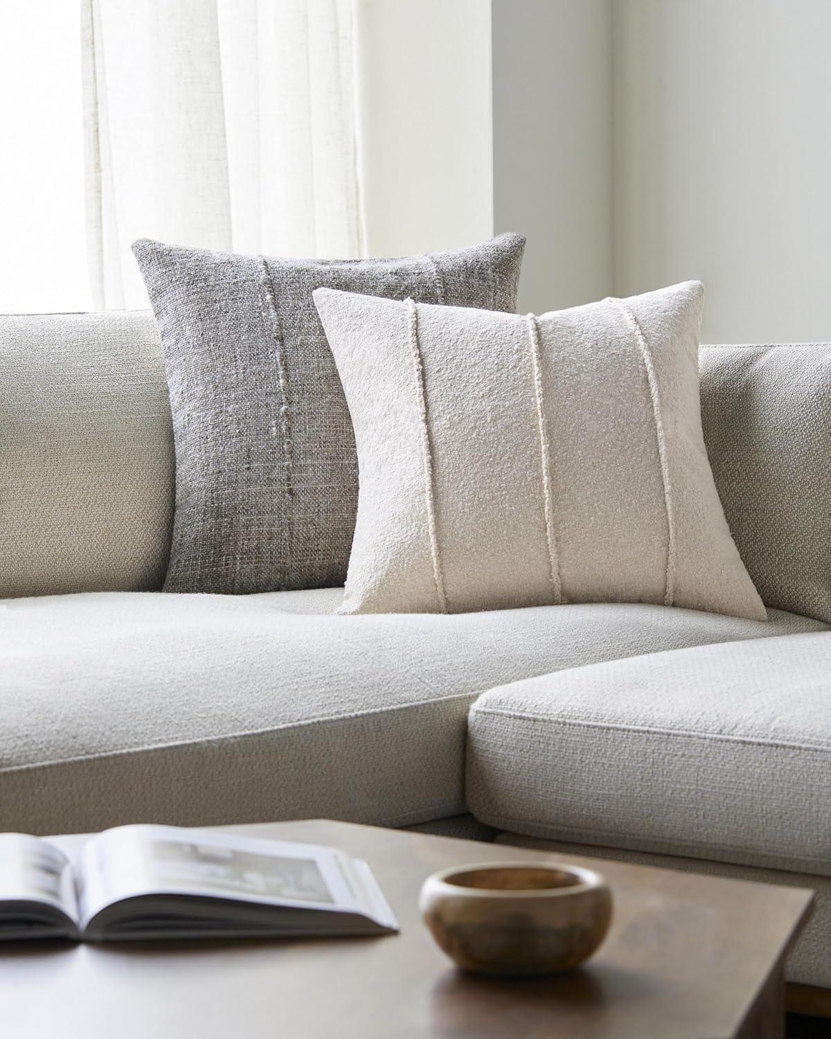 Becki Owens x Livabliss Mindy Striped Cotton Throw Pillow