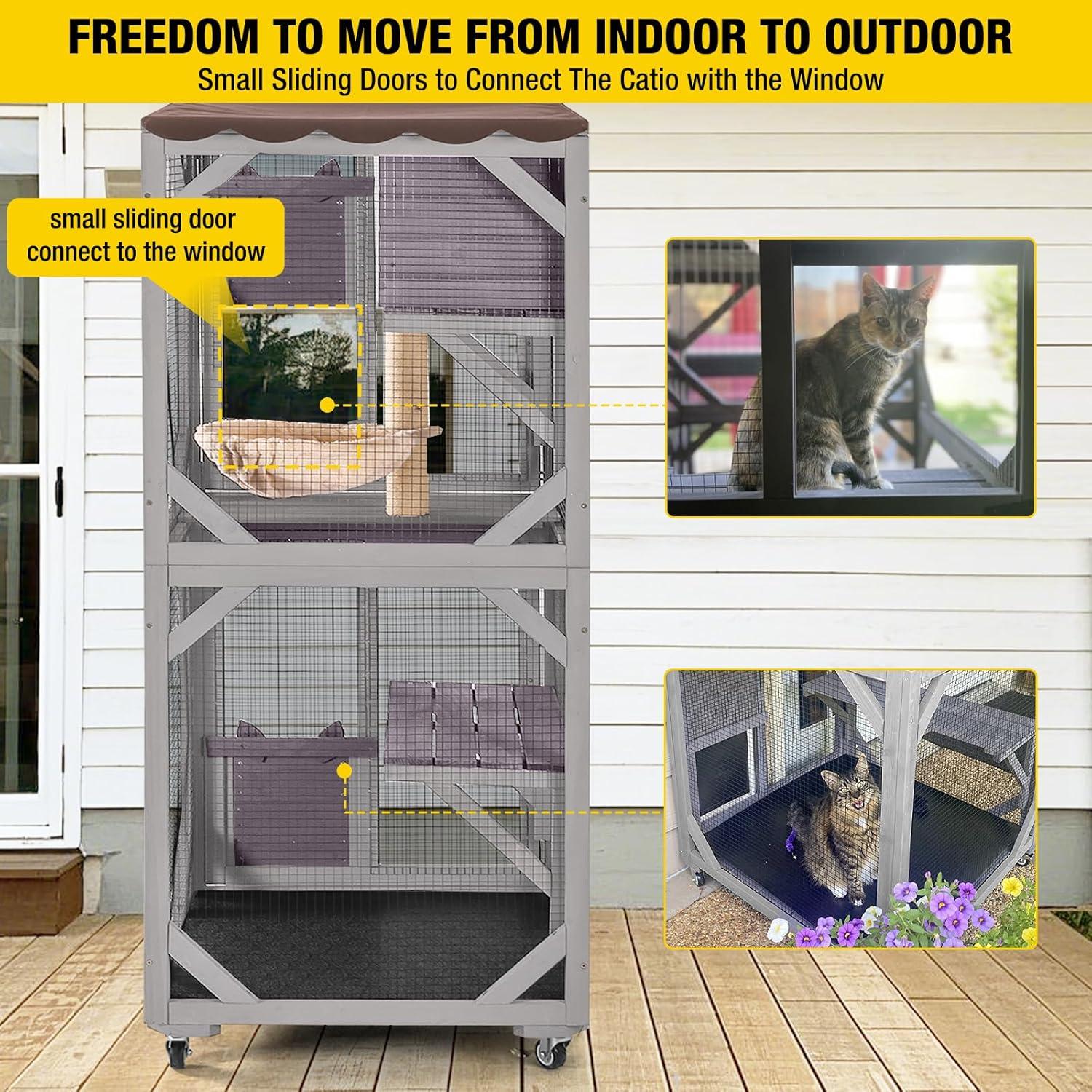 Aivituvin Portable Cat Playpen