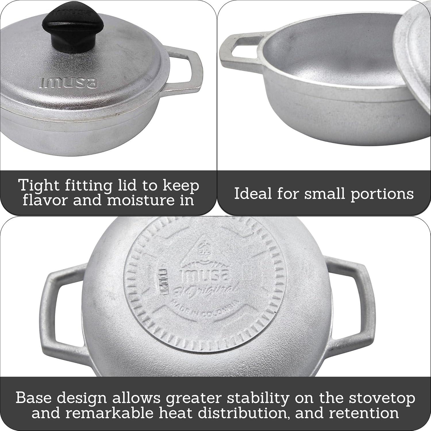 IMUSA 0.5qt Cast Aluminum Mini Caldero 4pc Set