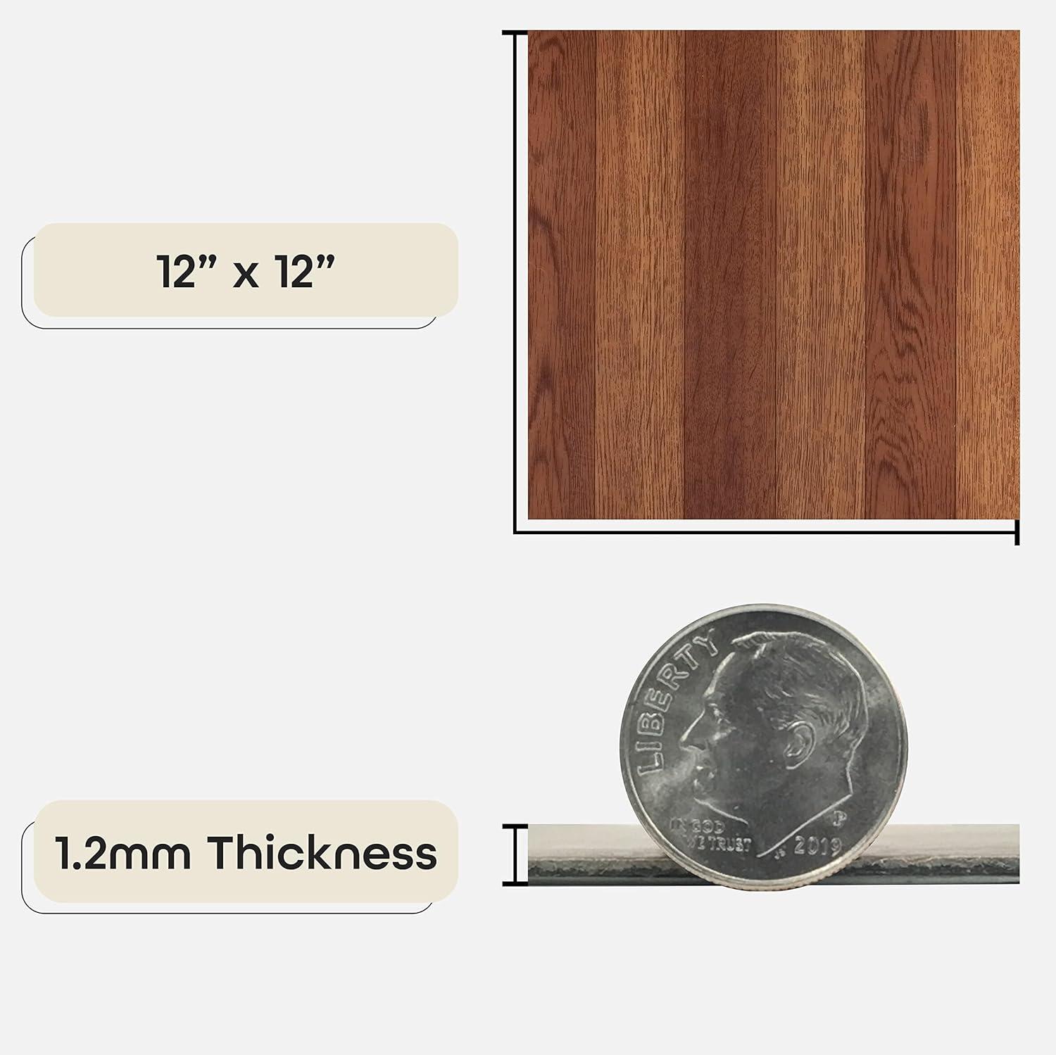 Nexus Medium Oak 12'' x 12'' Self-Adhesive Vinyl Floor Tiles