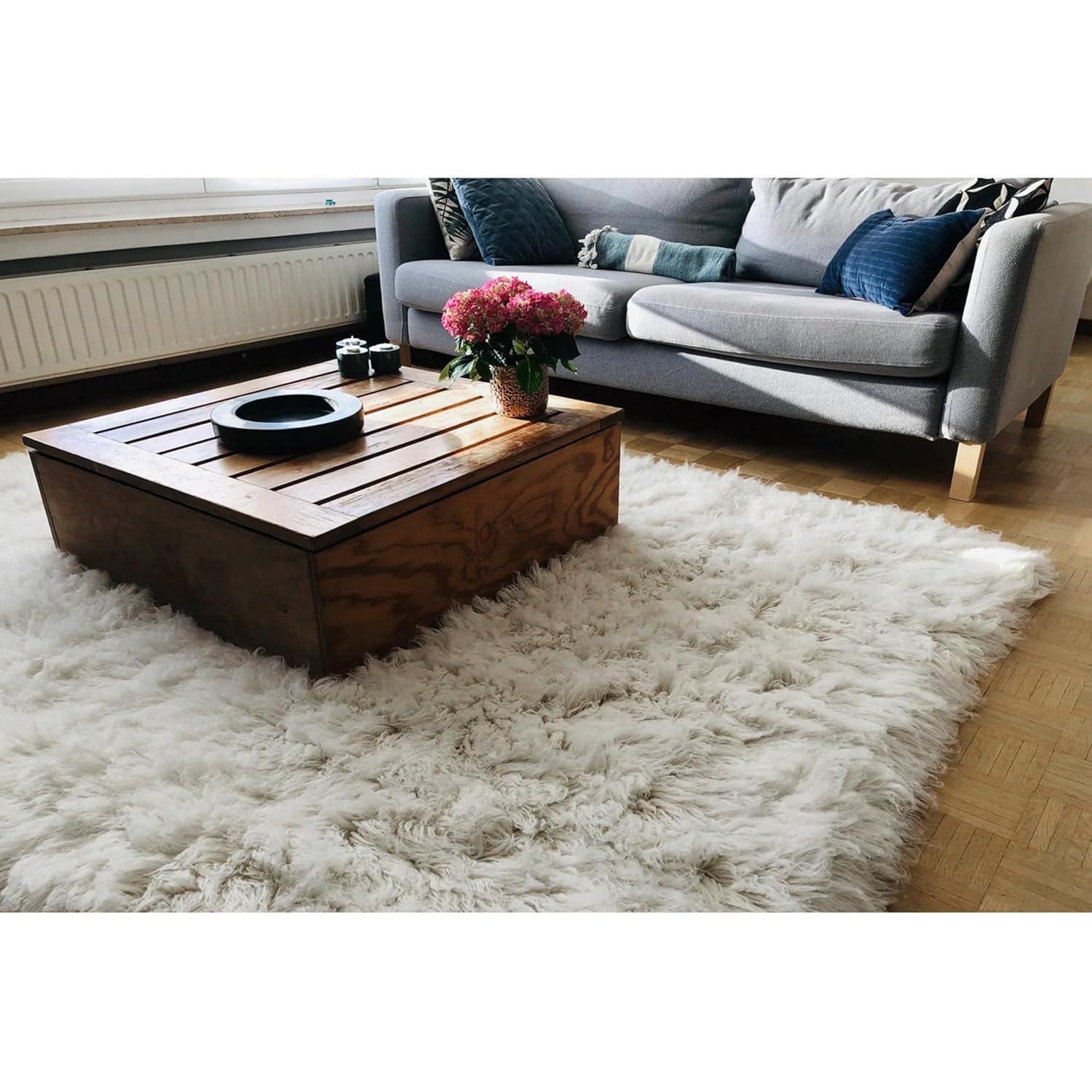 Mercer41 Ultra-plush Greek Flokati rugs. Thick 4" shag pile. Cugina Wool Area Rug