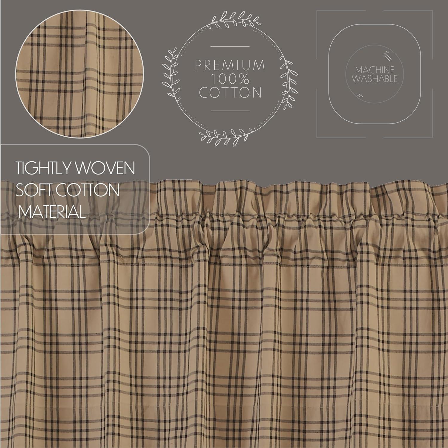 VHC Brands Sawyer Mill Plaid Cotton Tailored Window Valance