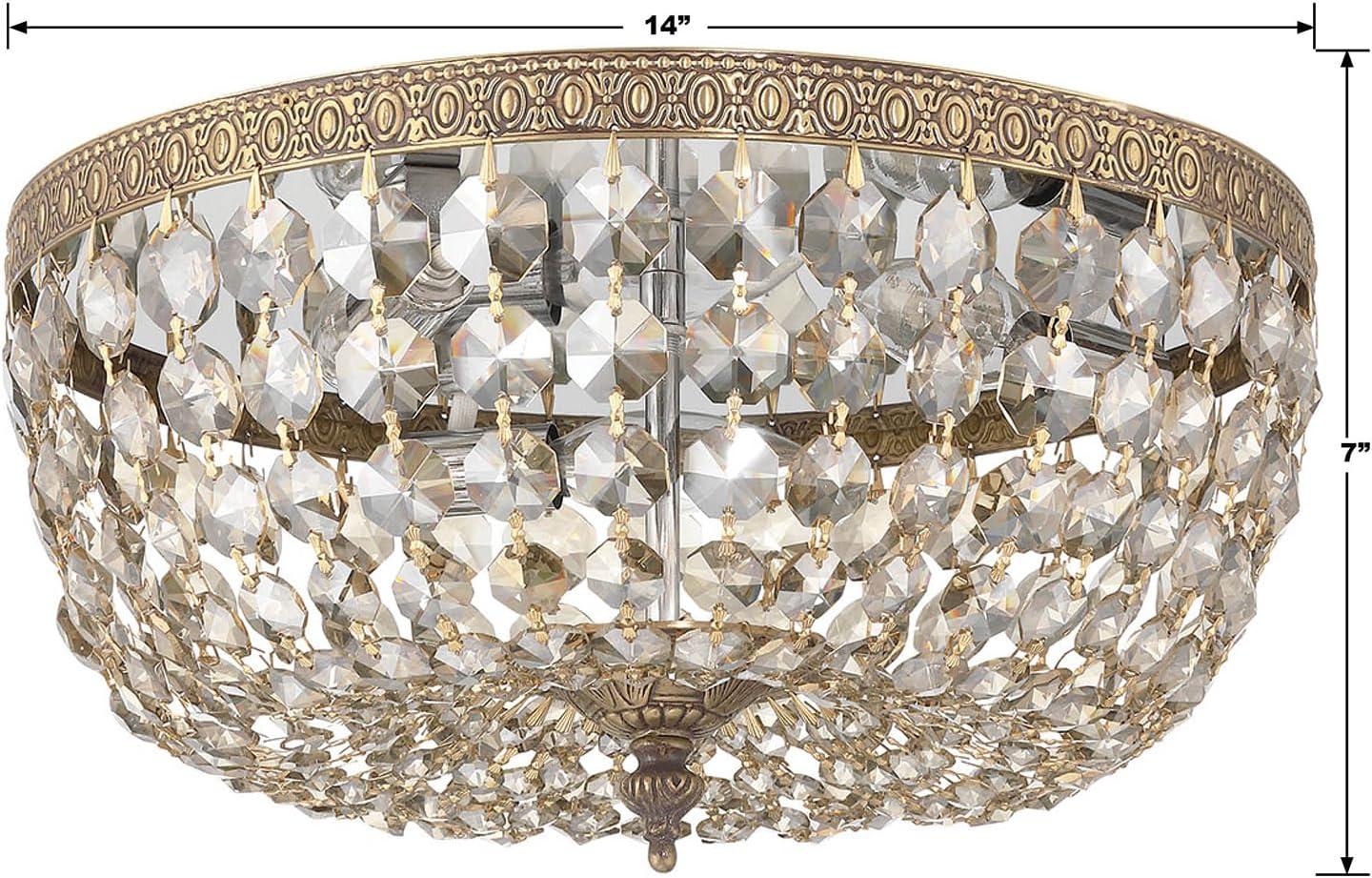 Crystorama Lighting - 3 Light Flush Mount in Classic Style - 14 Inches Wide by