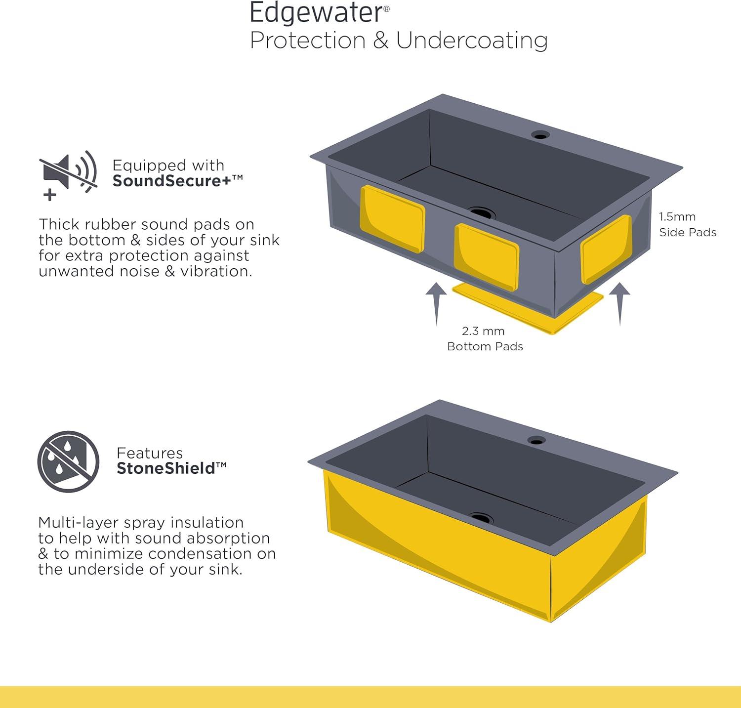 Edgewater 33'' Stainless Steel Double Bowl Drop-In Kitchen Sink