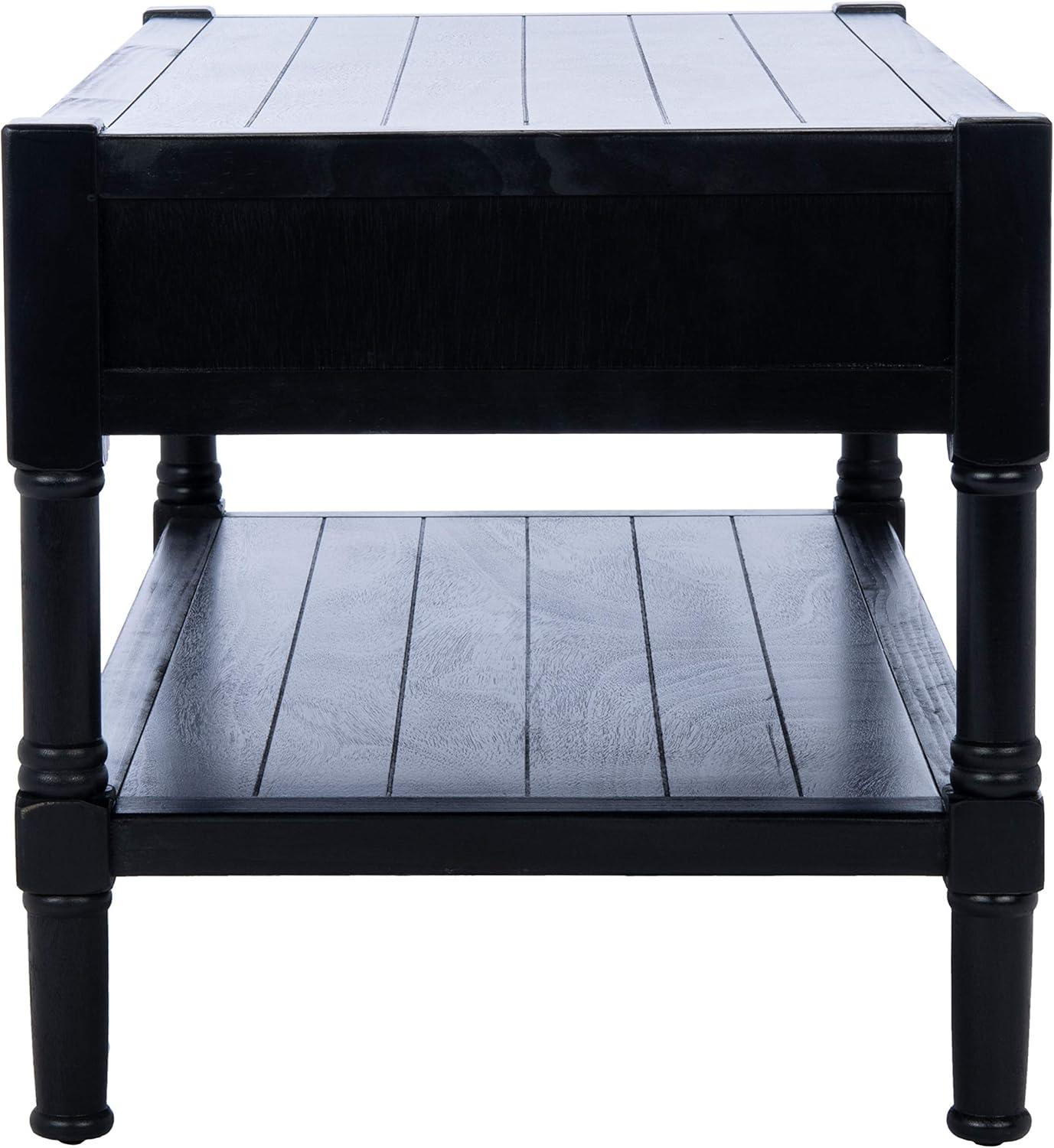 SAFAVIEH Filbert Solid 2 Drawer Coffee Table, Black