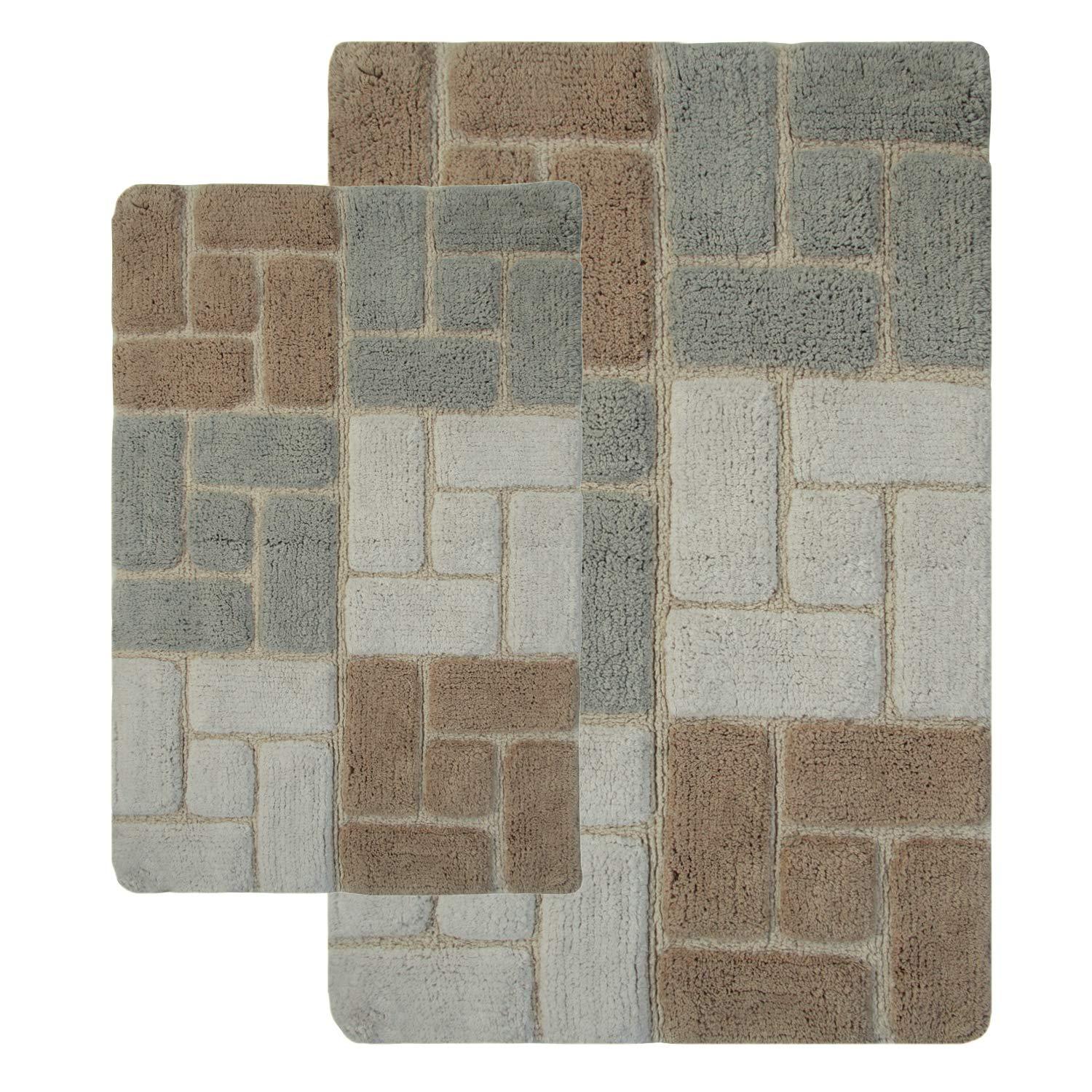 Classic Color Cotton Blend Bath Rug