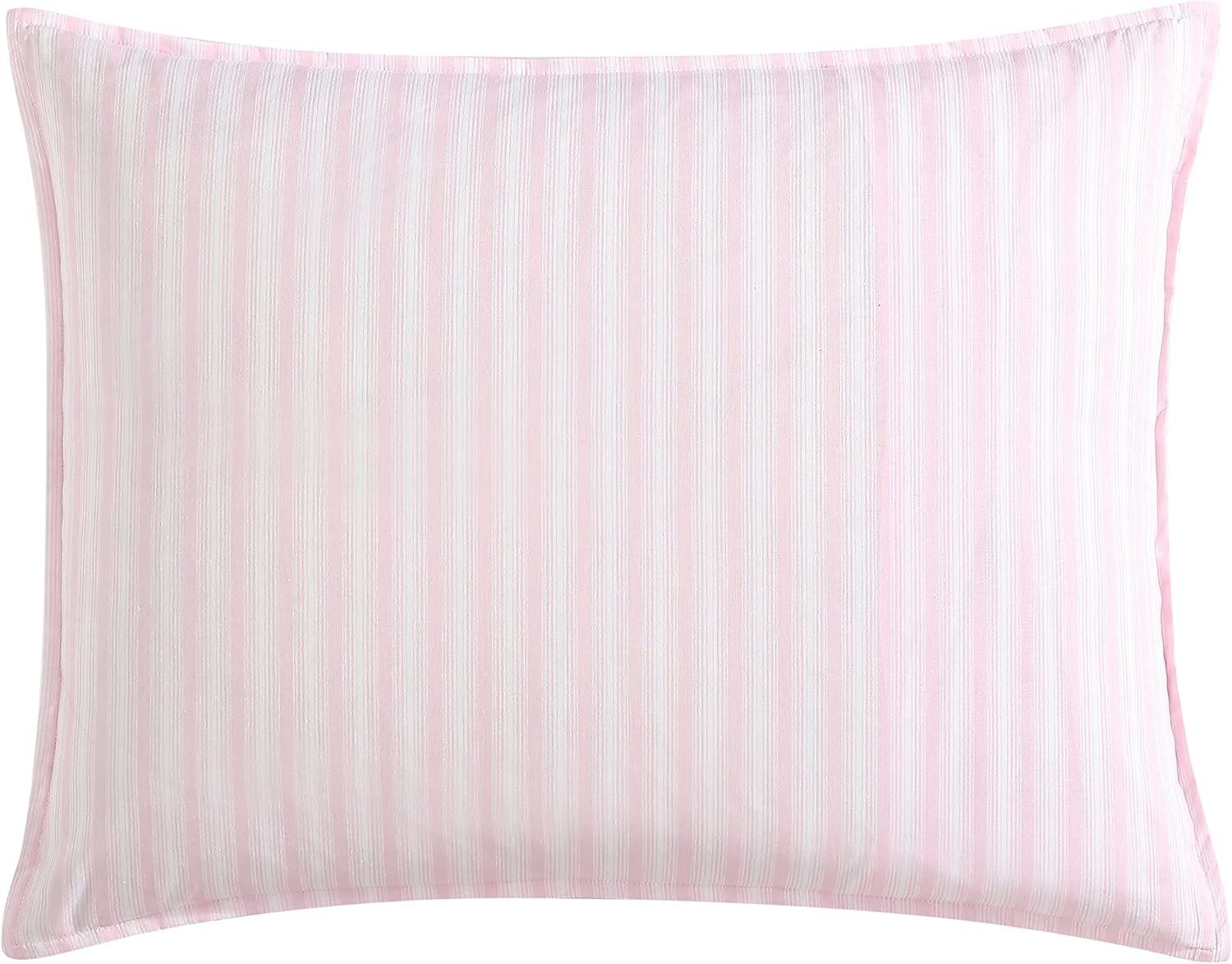 Laura Ashley Delphine Pink Cotton Reversible Comforter Set