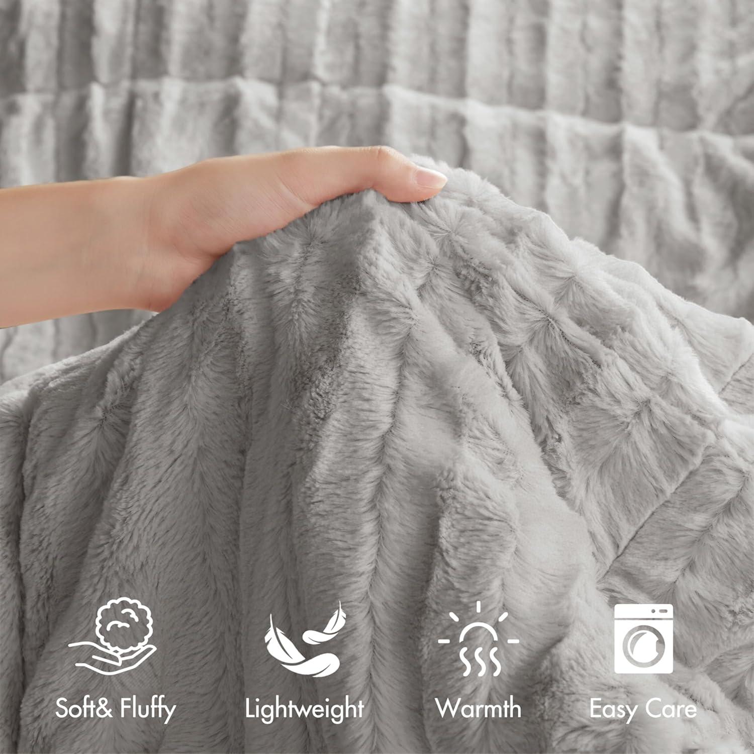 Madison Park Faux Fur 3 Piece Comforter Set