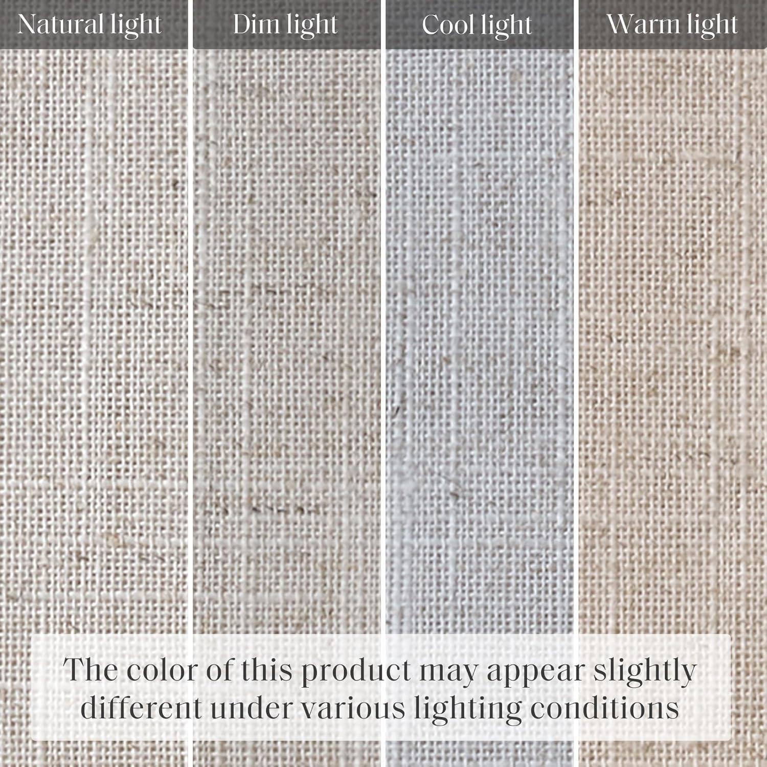 Madison Park Kyler Linen Blend Light Filtering Cordless Roman Shade in Natural, 34"x64"