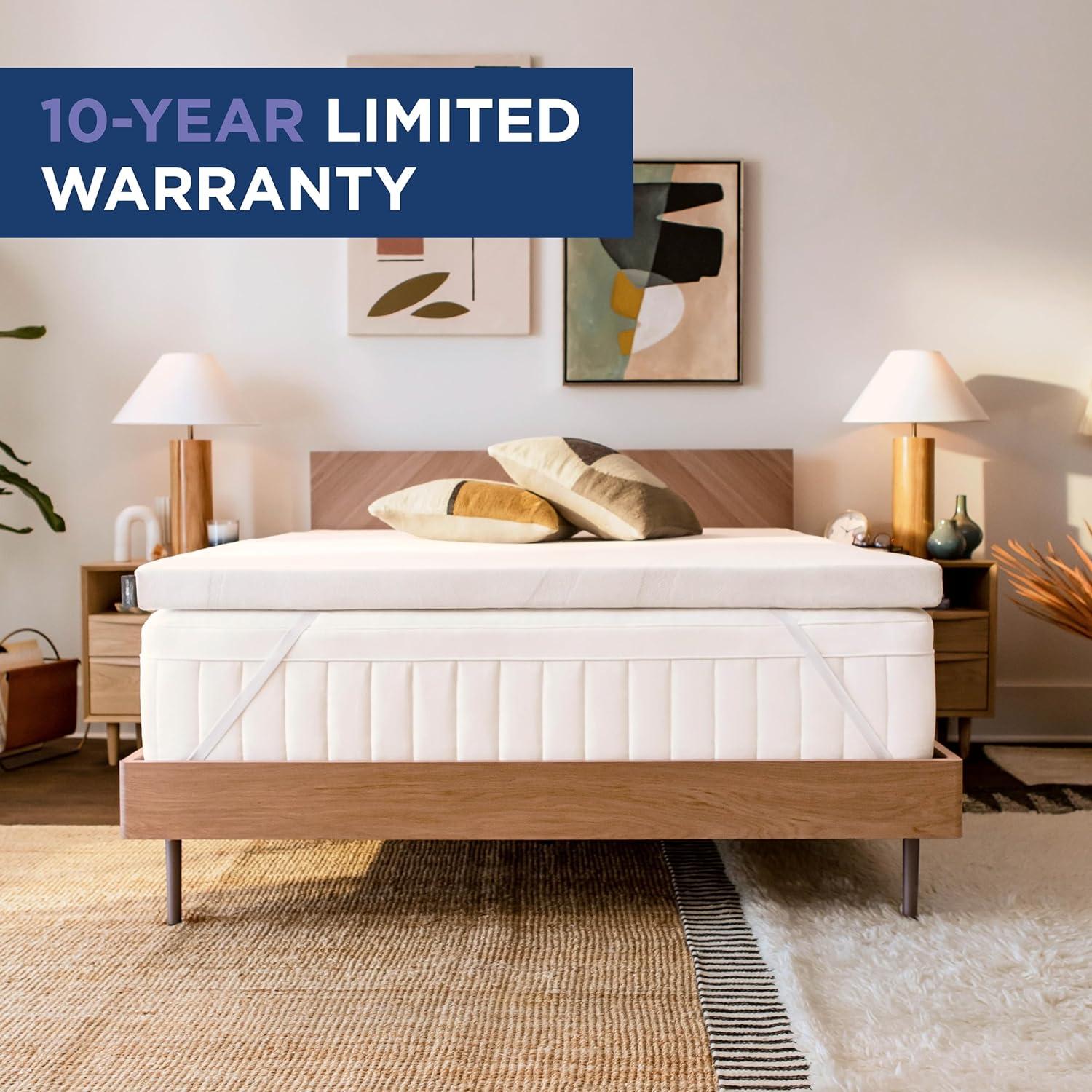 TEMPUR-Adapt 3" Memory Foam Mattress Topper, Twin, White