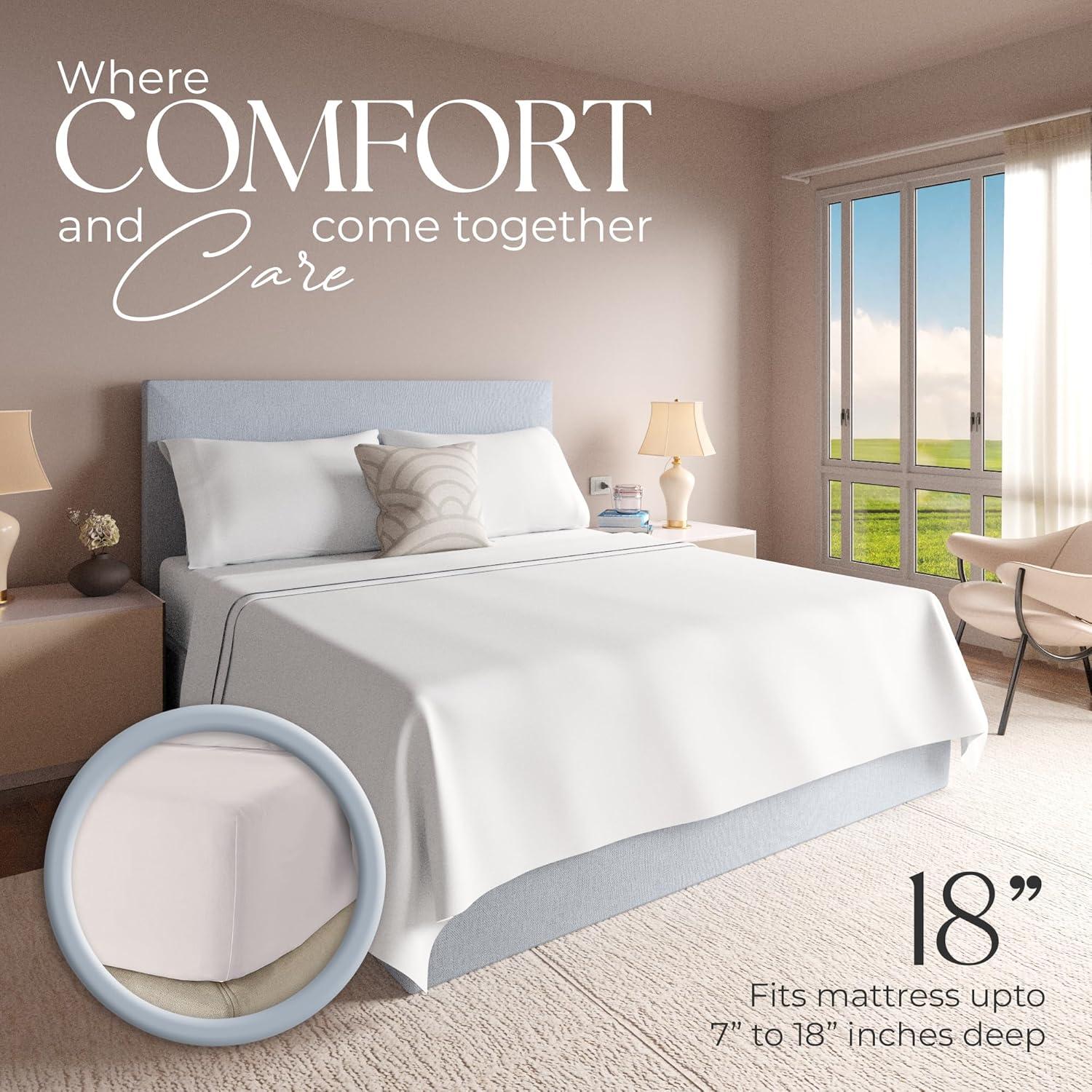 Color Sense 100% Cotton Lightweight Percale Weave Sheet Set