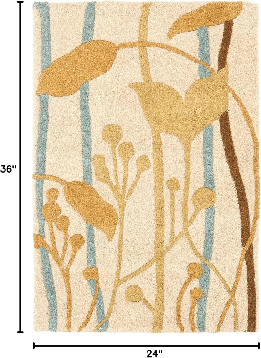 SAFAVIEH Soho Jordan Floral Wool Area Rug, Beige/Multi, 2' x 3'