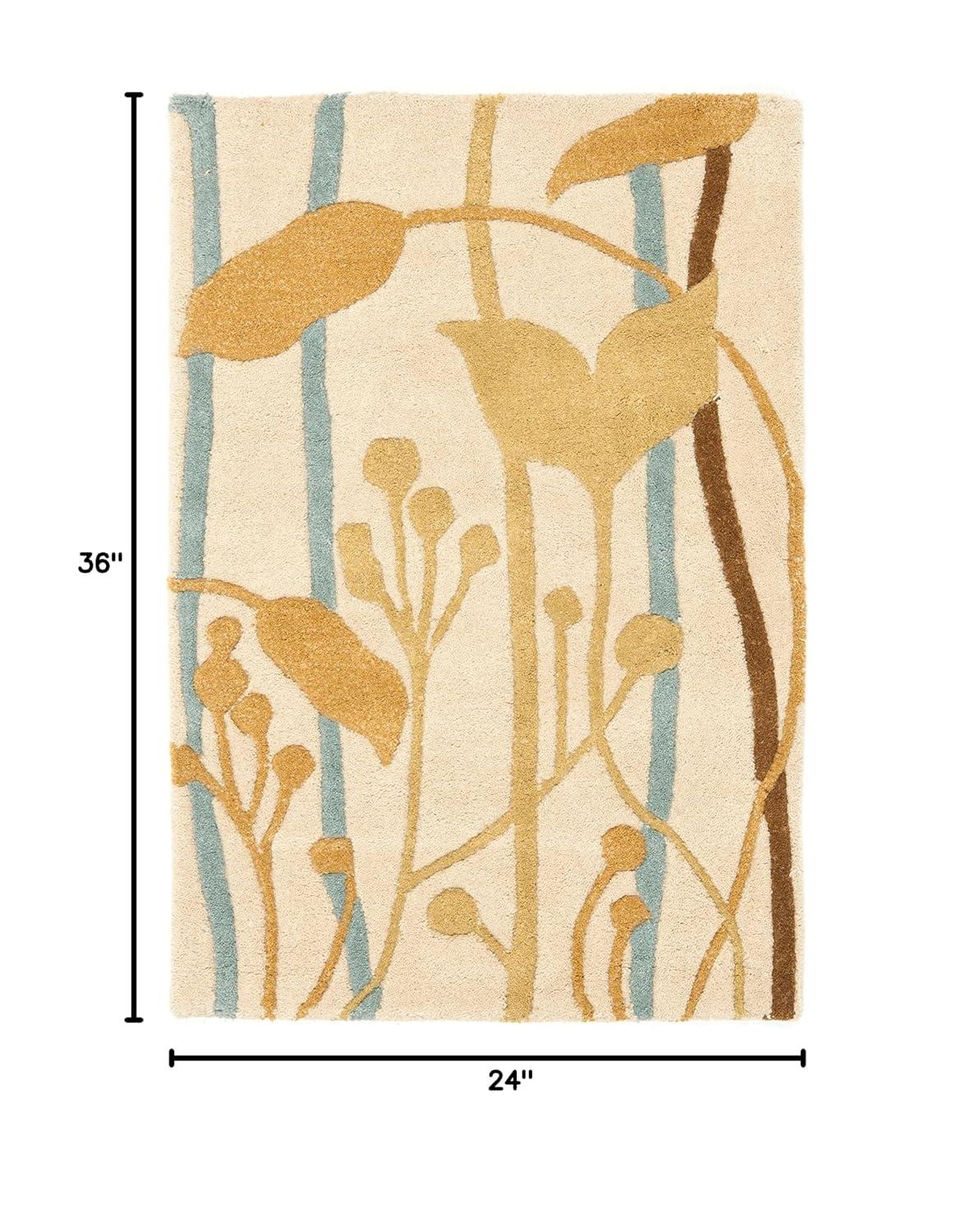 SAFAVIEH Soho Jordan Floral Wool Area Rug, Beige/Multi, 2' x 3'