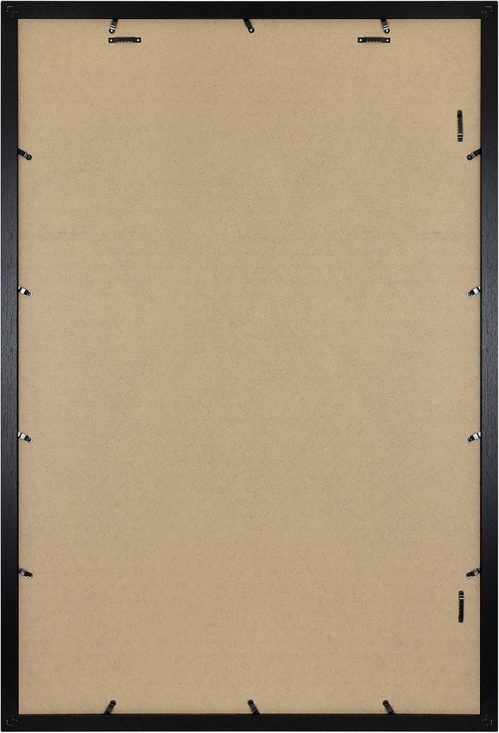 Modern Black Woodgrain MDF 24x36 Wall Frame