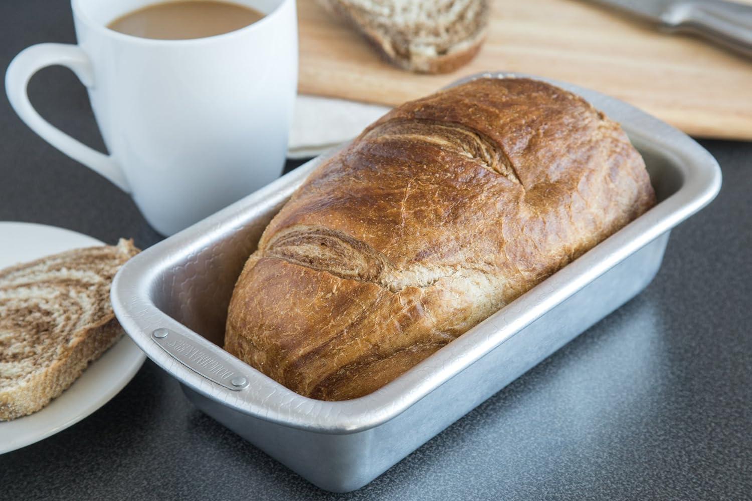 Doughmakers Nonstick Aluminum Loaf Pan with Pebble Pattern