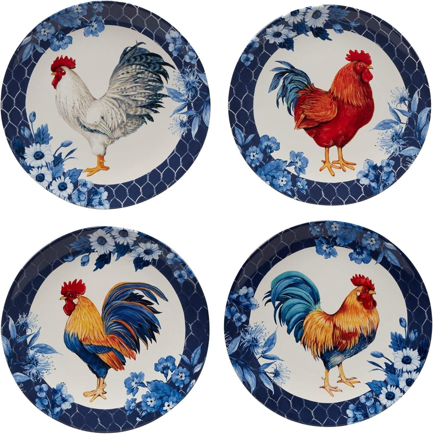 Certified International  Indigo Rooster 16-piece Dinnerware Set, Service for 4