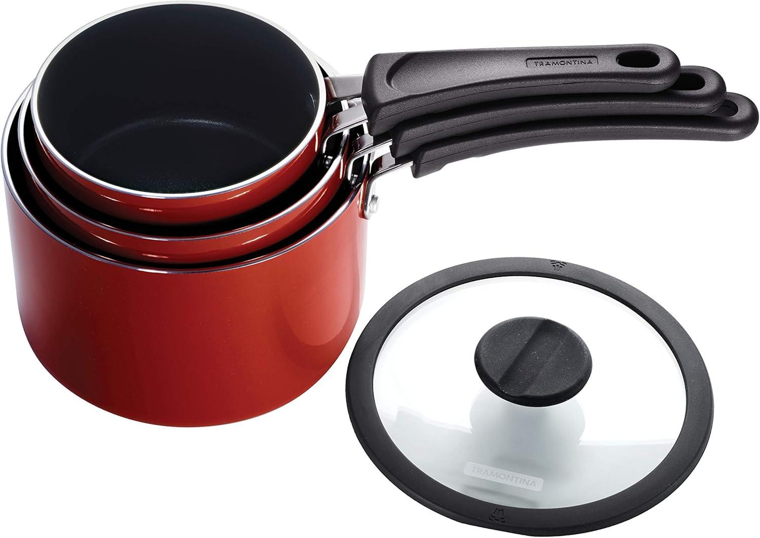 Tramontina Tramontina Aluminum Non Stick Sauce Pan 6 Pc Nesting Set