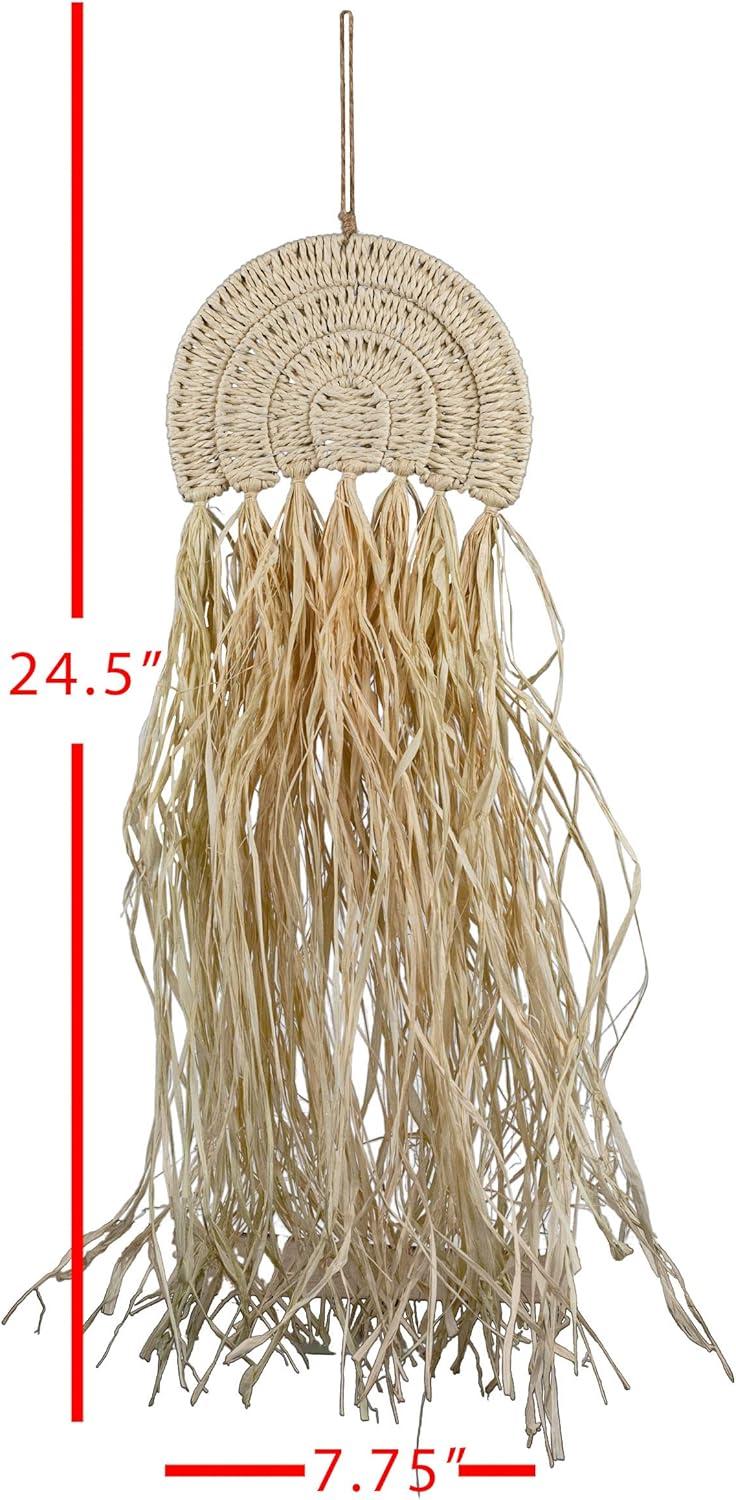 Harmony Arch Hanging Accent Seagrass & Raffia - Foreside Home & Garden