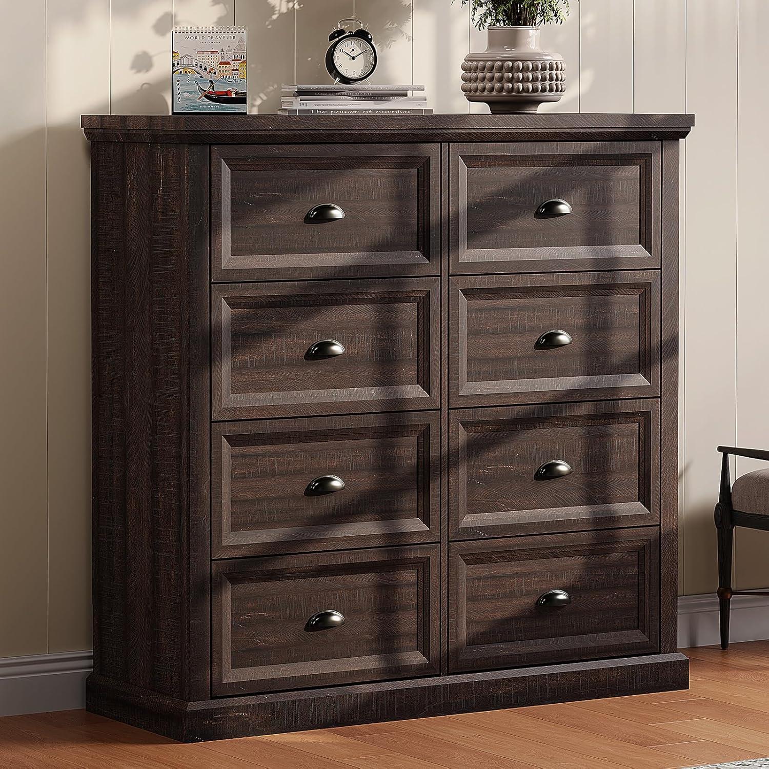 Winston Porter 58" Farmhouse 6 Drawer Dresser