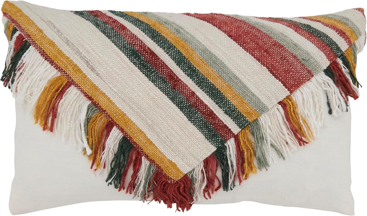 Saro Lifestyle Fringe Fantasy Poly Filled Throw Pillow