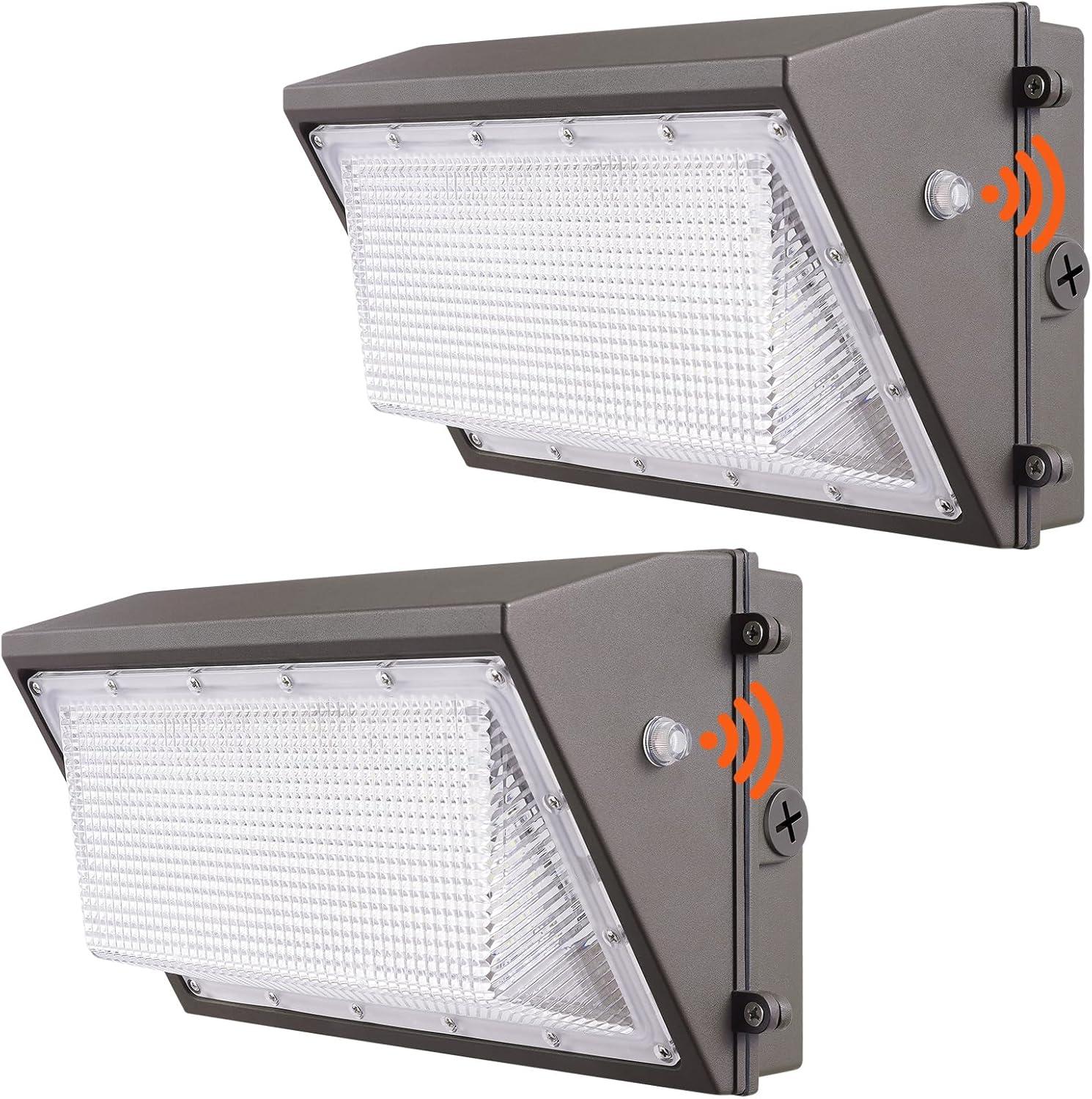 240 - Head LED Hardwired Dusk to Dawn Outdoor Security Wall Pack (Set of 2)