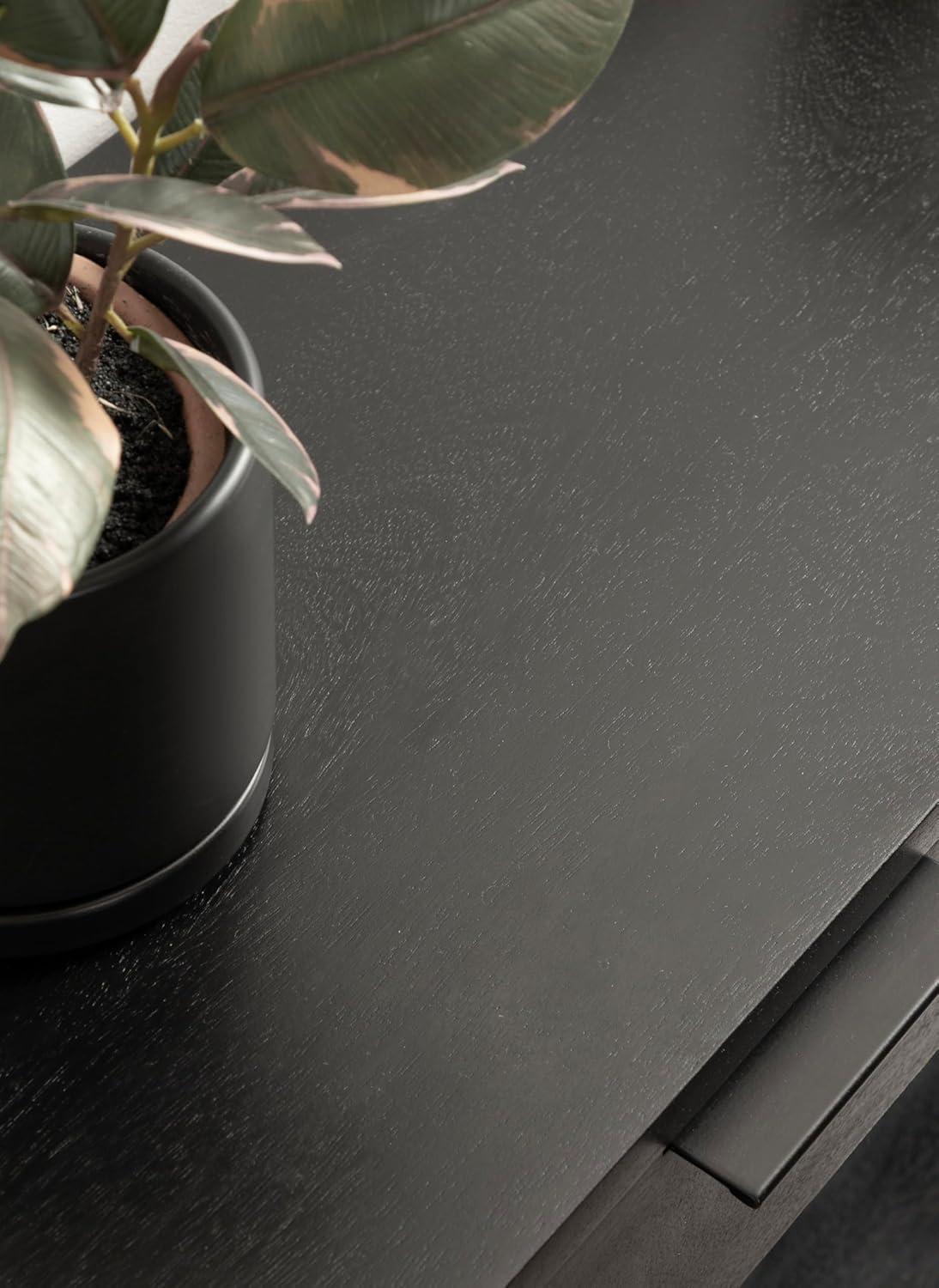 Kate and Laurel Malone Rectangle Wood Console Table, 36x13x31, Natural and Black