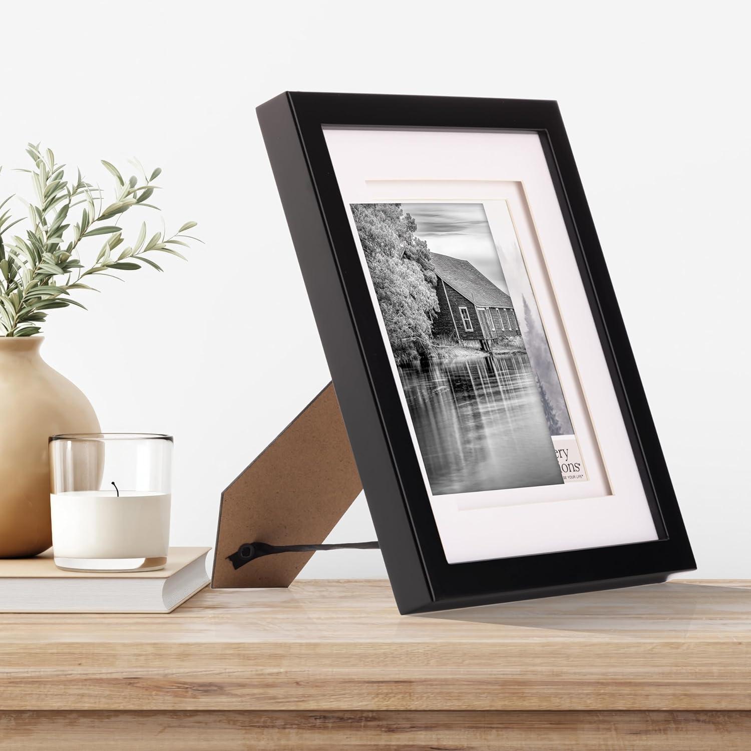 Gallery Solutions Gallery Solutions Wall Mount Or Tabletop Double Airfloat  Mat Picture Frame