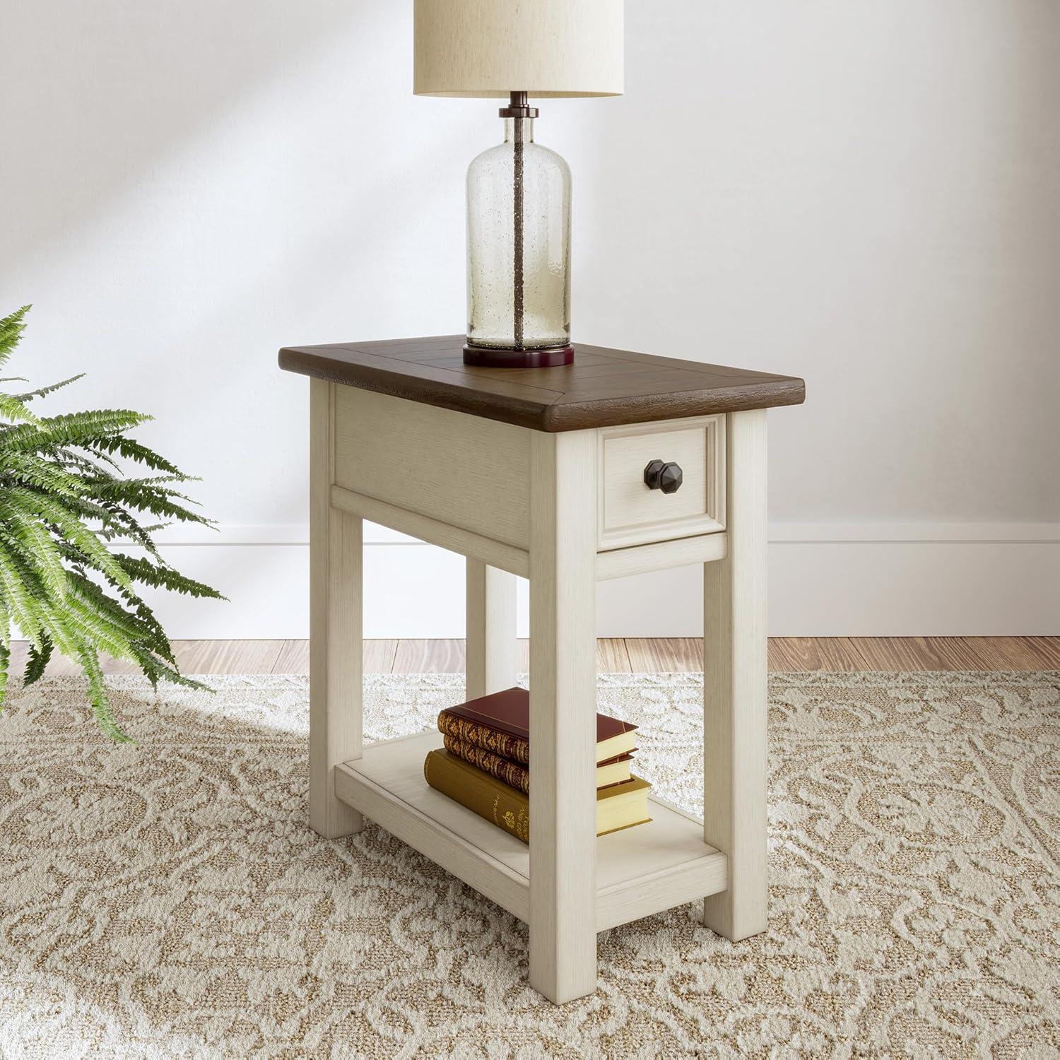 Signature Design by Ashley Casual Bolanburg Chairside End Table, Two-tone