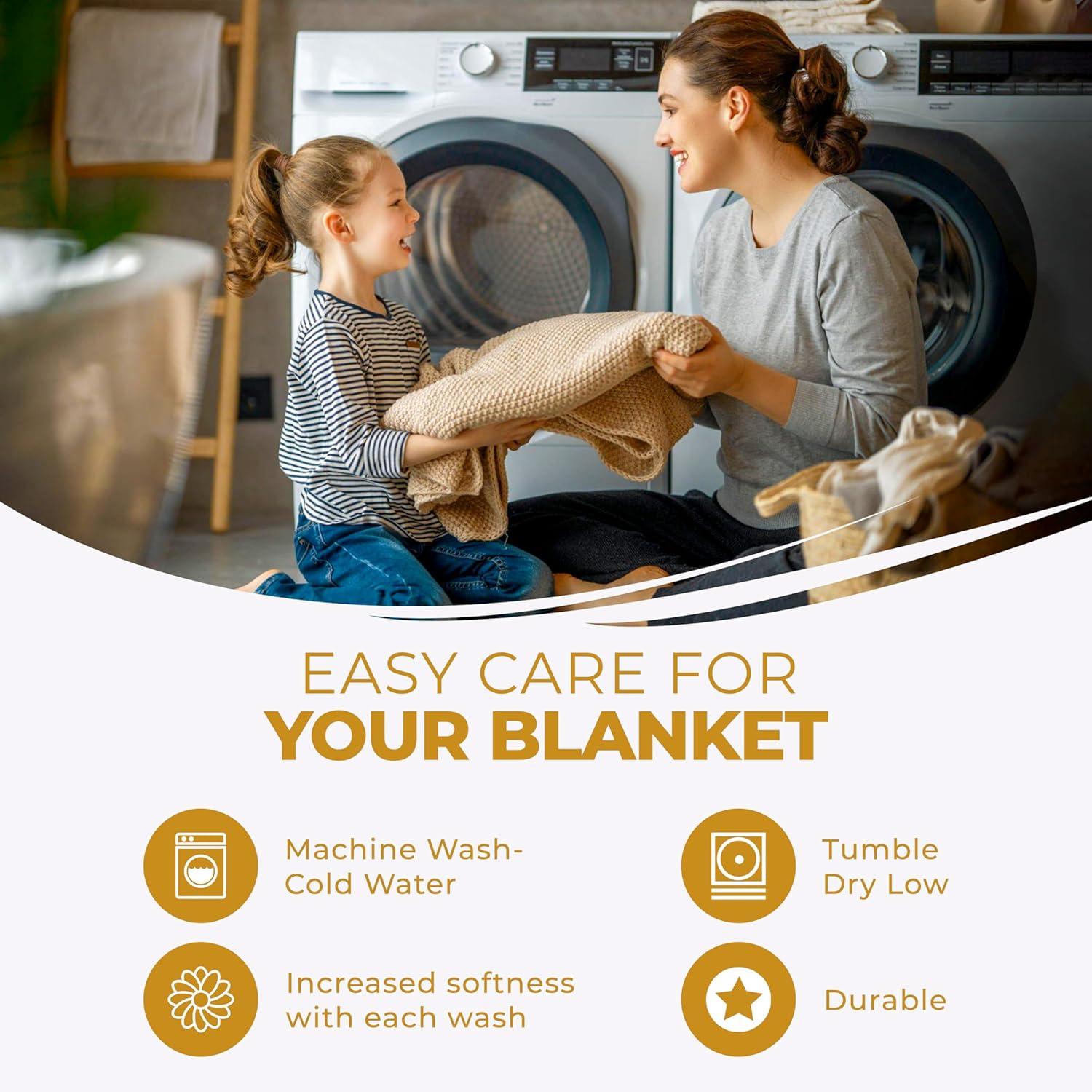 Superior Diamond Weave All-Season Cotton Blanket, Throw (Non-Standard), Yellow