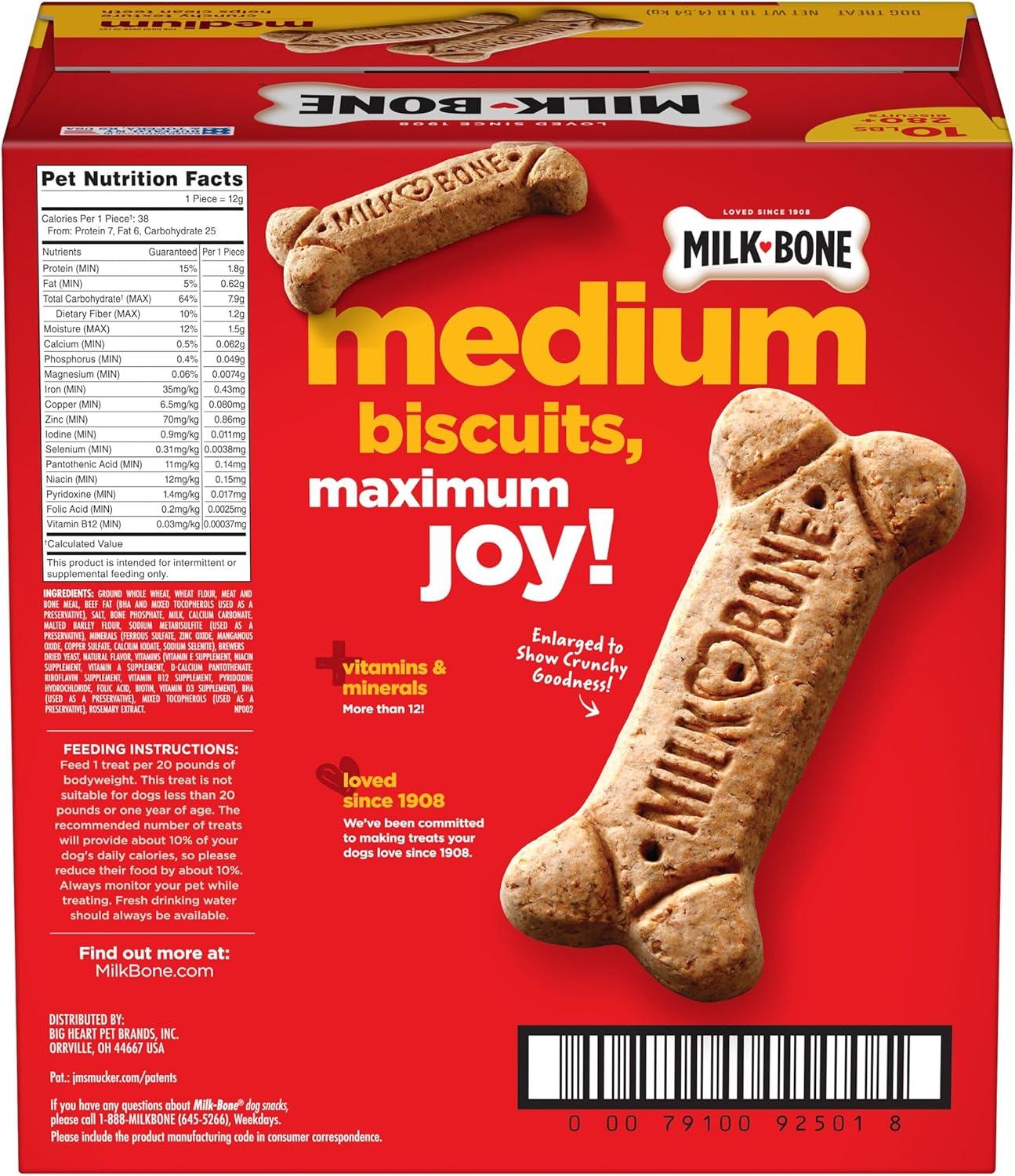 Milk-Bone Biscuits Flavored Medium Dog Treats - 10lbs