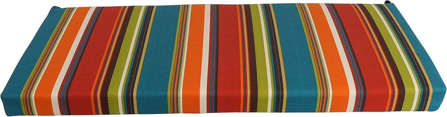 Blazing Needles 42-inch by 19-inch Patterned Outdoor Spun Polyester Loveseat Cushion