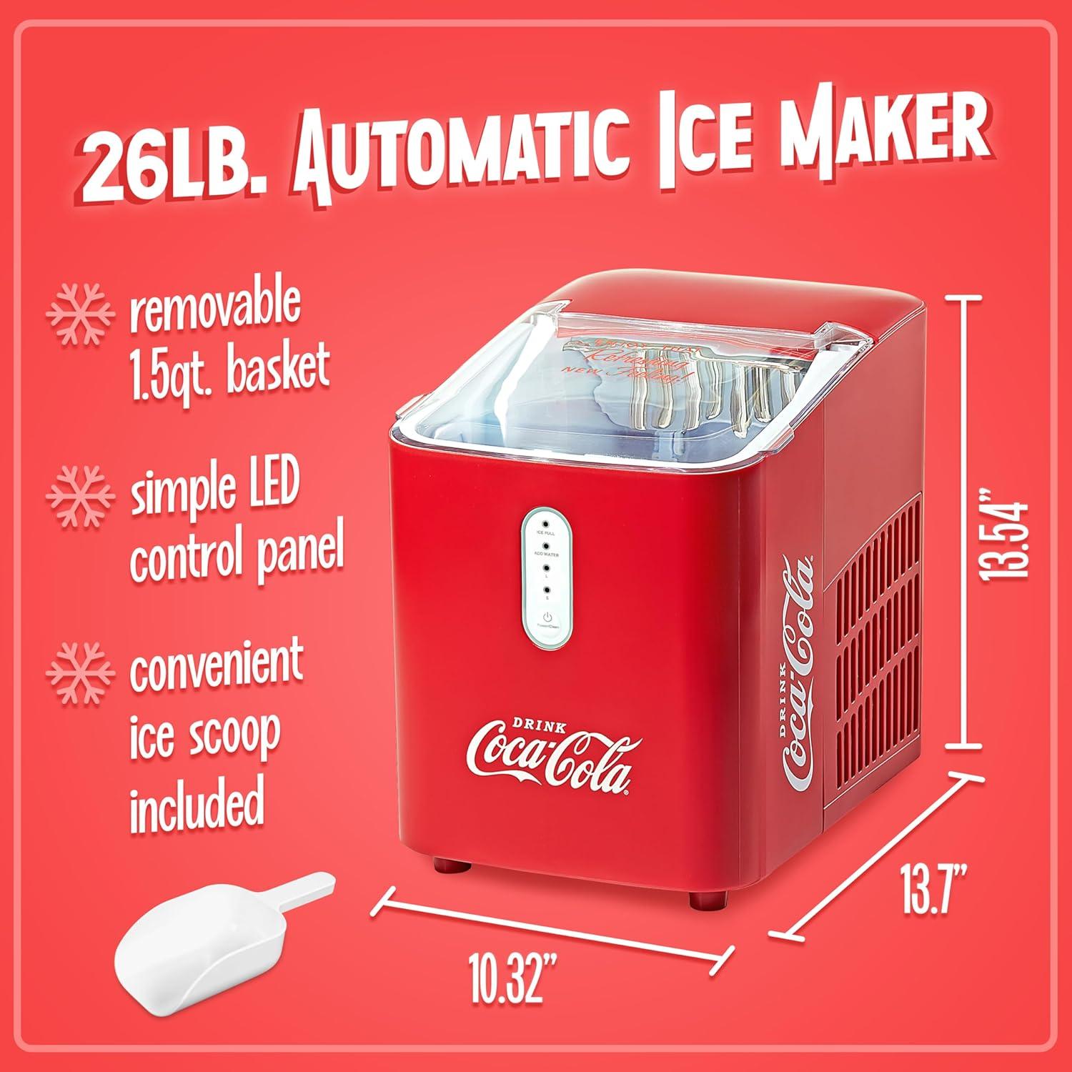 Coca-Cola Self Cleaning 26-Pound Automatic Ice Maker