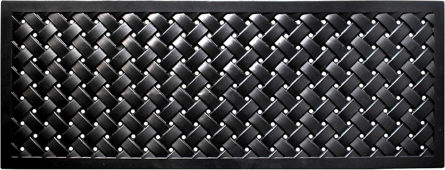 Elegant Wrought Iron Emulation Rubber Doormat 18" x 48"