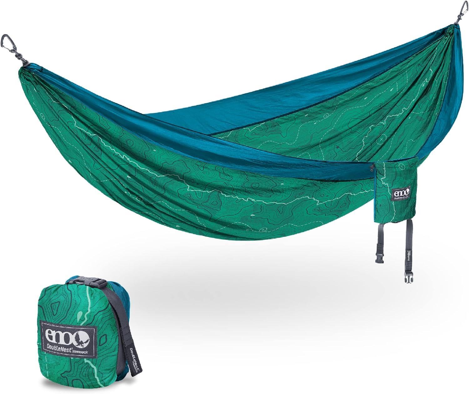 ENO, Eagles Nest Outfitters DoubleNest Print Lightweight Camping Hammock, 1 to 2 Person, Pacific Crest Trail Association Special Edition