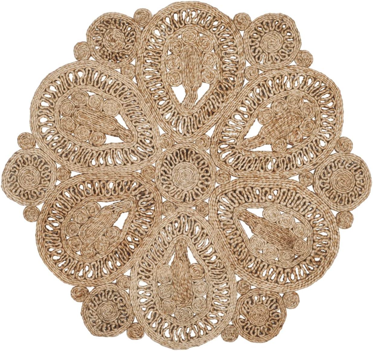 Natural Fiber NF360 Hand Woven Indoor Area Rug - Natural - 3' Round - Safavieh