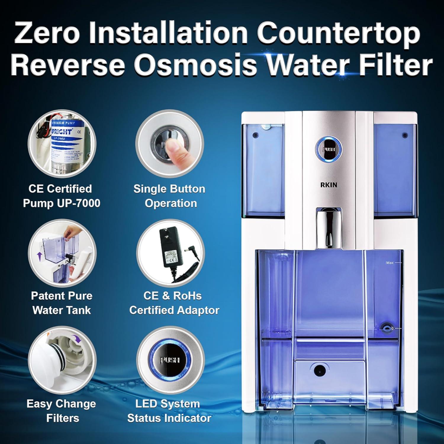 Zero Installation Purifier Countertop Reverse Osmosis Water Filter