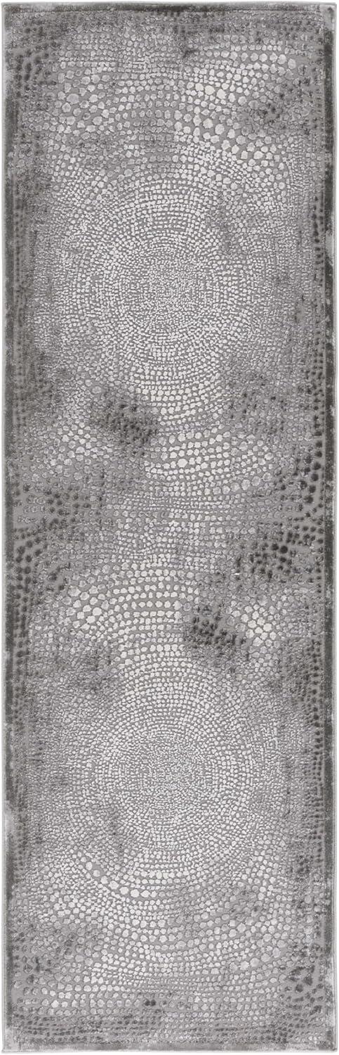 Meadow MDW333 Power Loomed Indoor Runner Rug - Grey/Ivory - 2'7"x8' - Safavieh