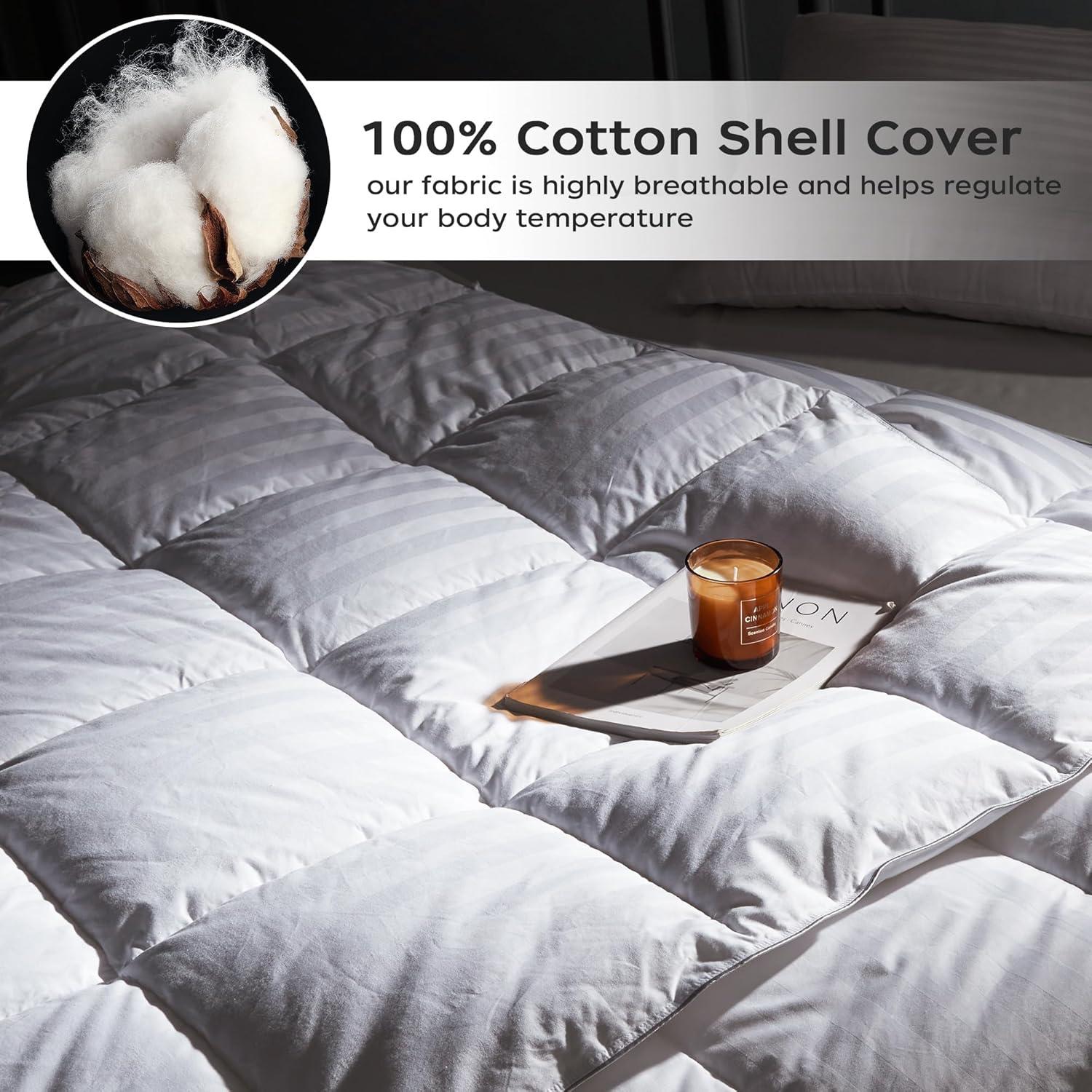 Peace Nest 600 Fill Power Goose Down and Feather All Season Comforter Duvet Insert