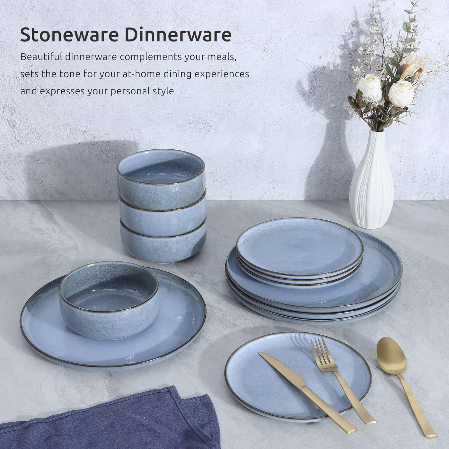 Latris 12 Piece Stoneware Dinnerware Set - Service for 4