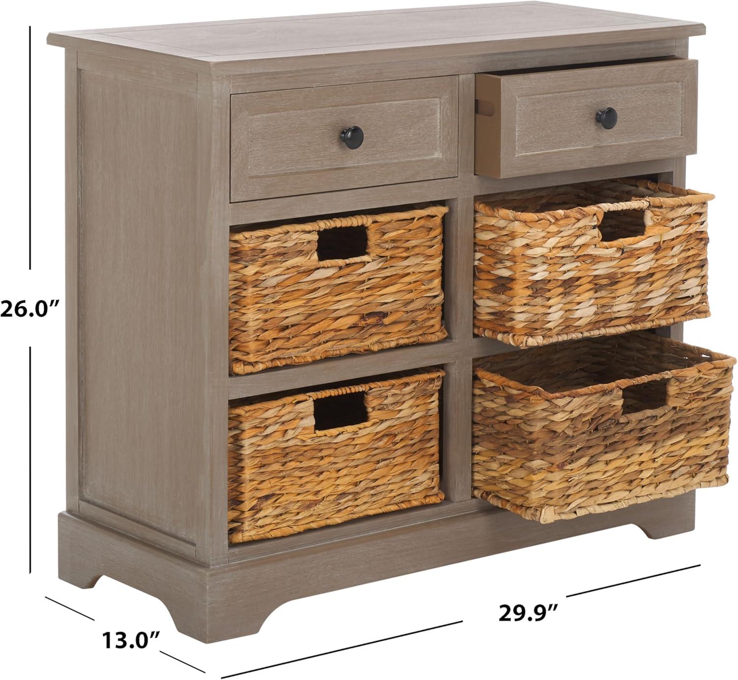 Herman Storage Unit - AMH5702 - White Wash - Safavieh Couture