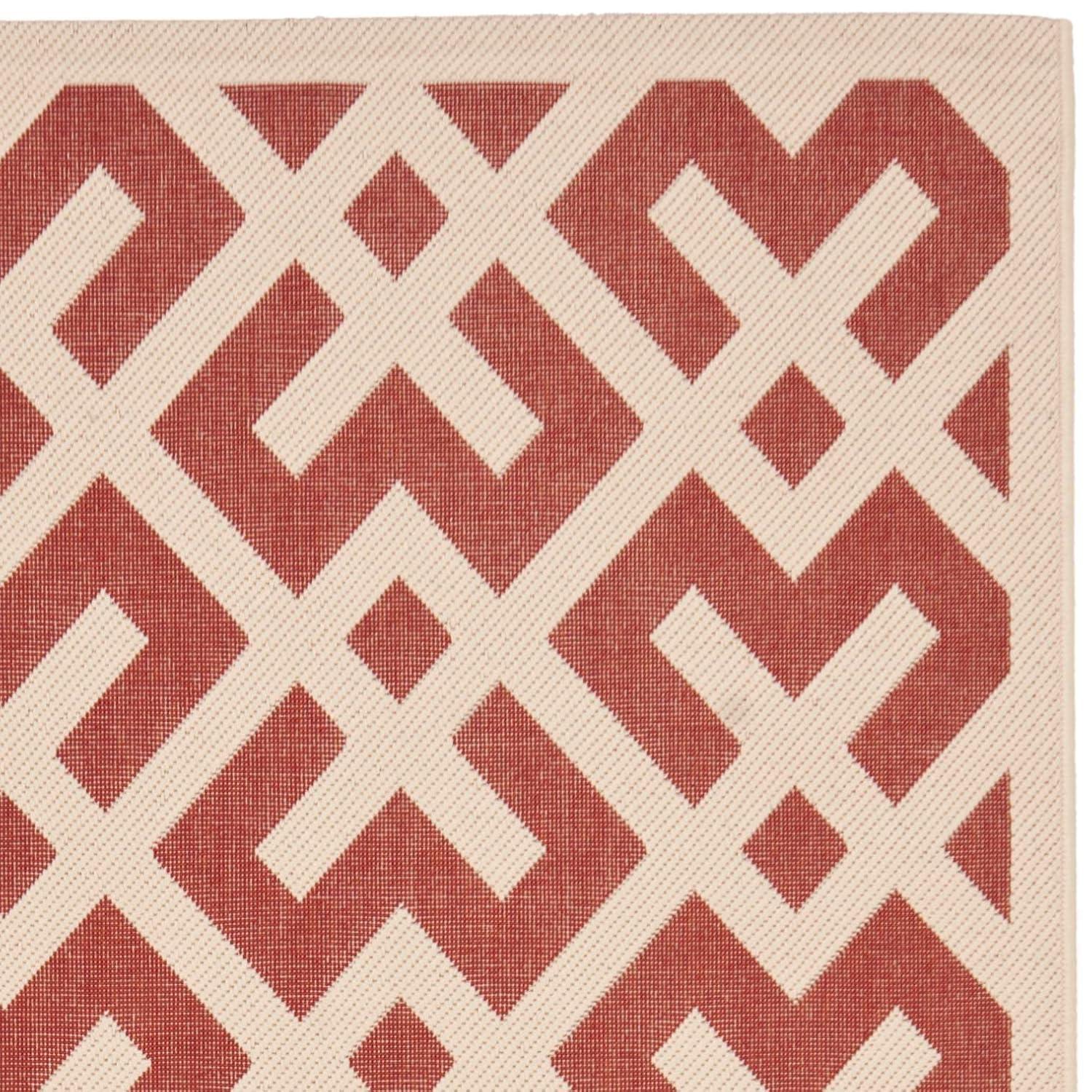Safavieh COURTYARD, RED / BONE, 5'-3" X 7'-7", Area Rug, CY6915-238-5