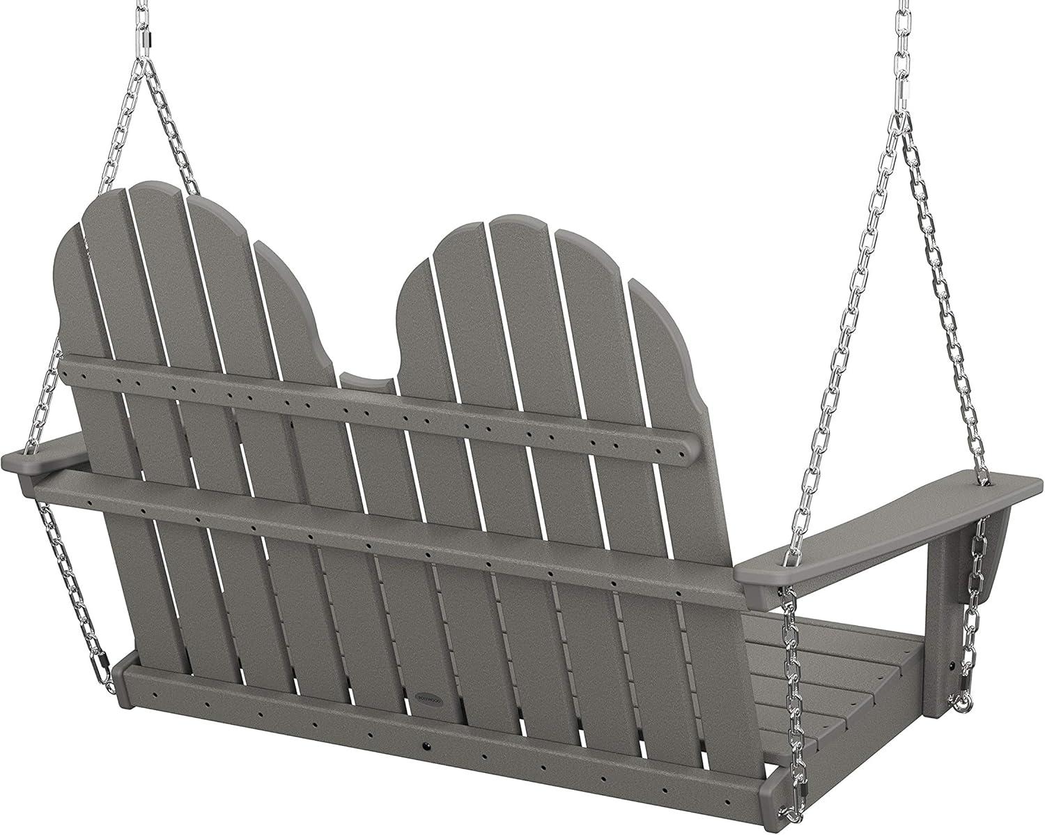 Slate Gray 48" Adirondack Outdoor Swing with Chains