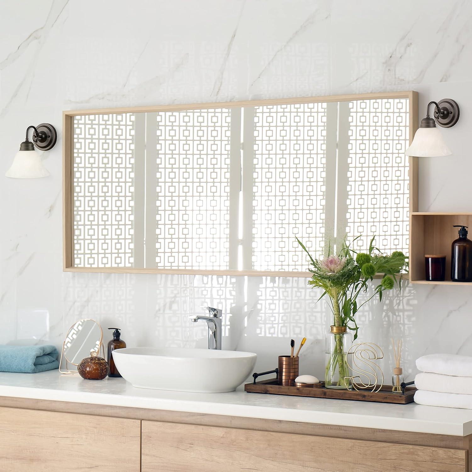 Design House Millbridge Traditional 1-Light Dimmable Wall Light w/ Alabaster Glass in Oil Rubbed Bronze