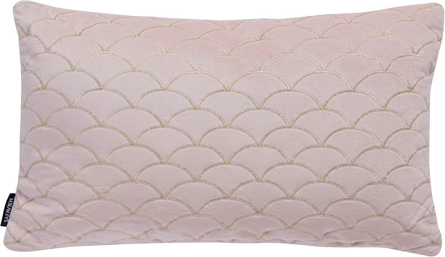 Amiyah Embroidered Velvet Reversible Throw Pillow