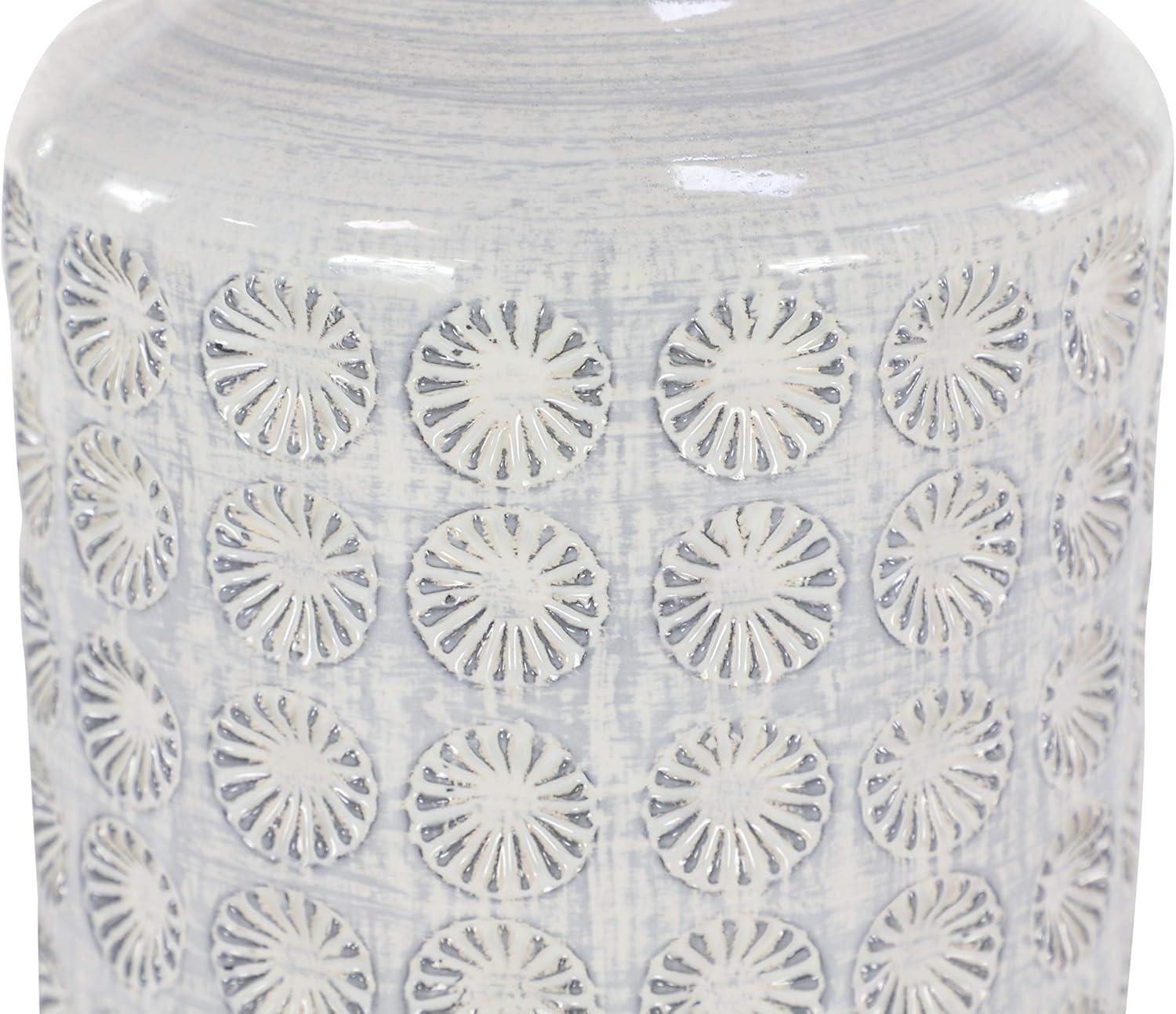 CosmoLiving by Cosmopolitan Porcelain Ceramic Floral Decorative Vase