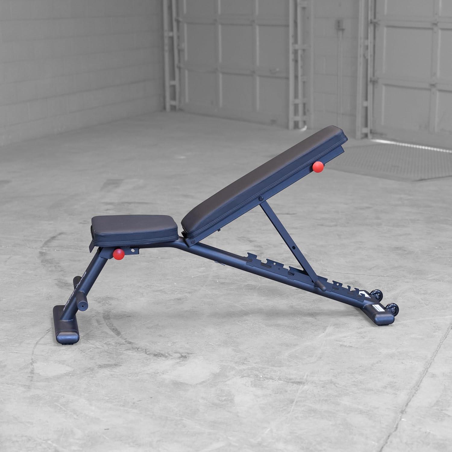 Black Adjustable Multi-Position Folding Workout Bench